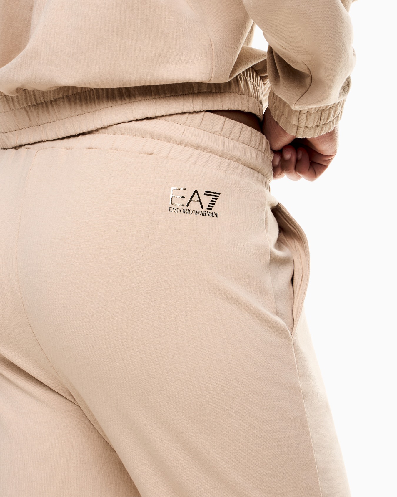 Organic cotton-blend tracksuit with oversized logo Slide 4