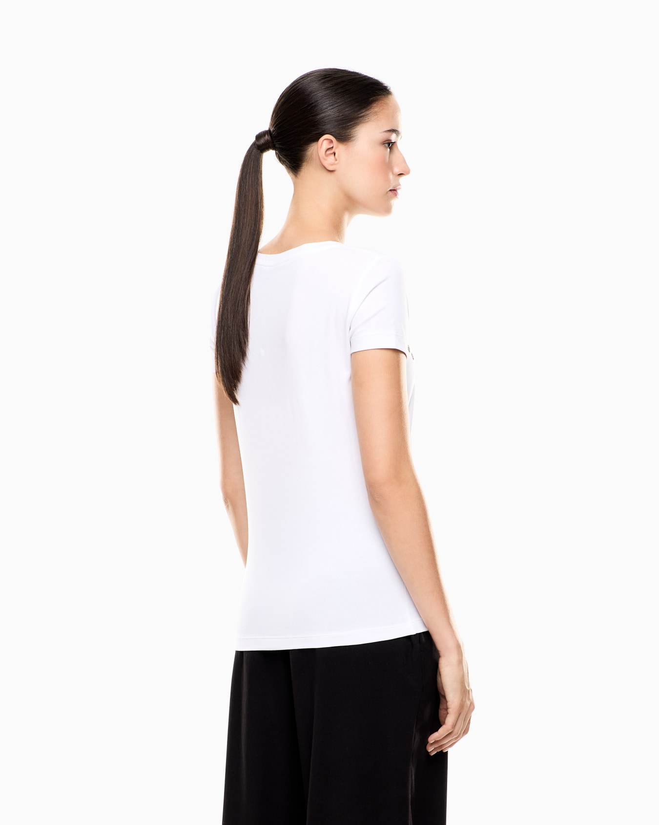 Logo Series stretch-cotton crew-neck T-shirt with print Slide 2