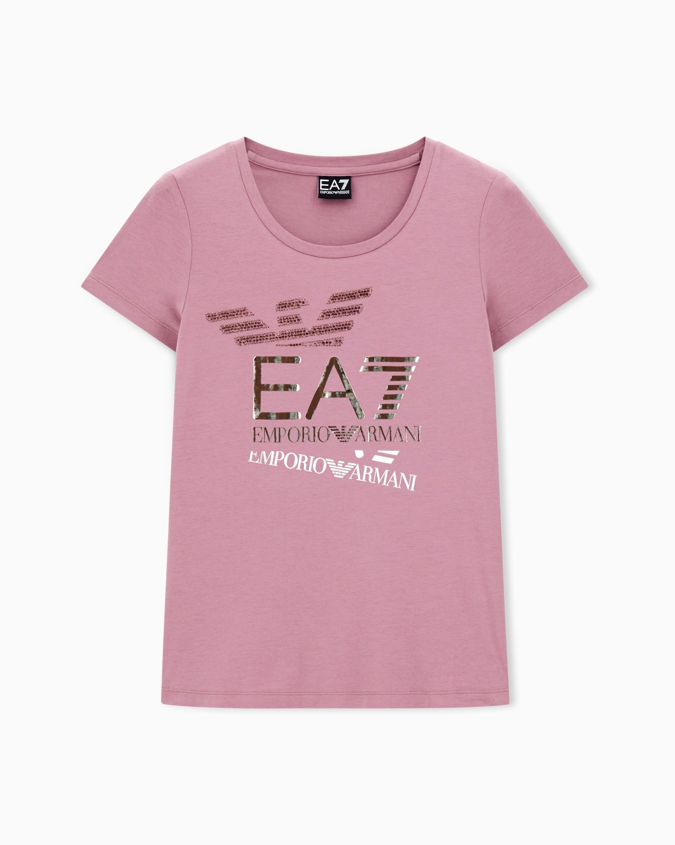 Logo Series クルーネックTシャツ ストレッチコットン プリント スライドする 0