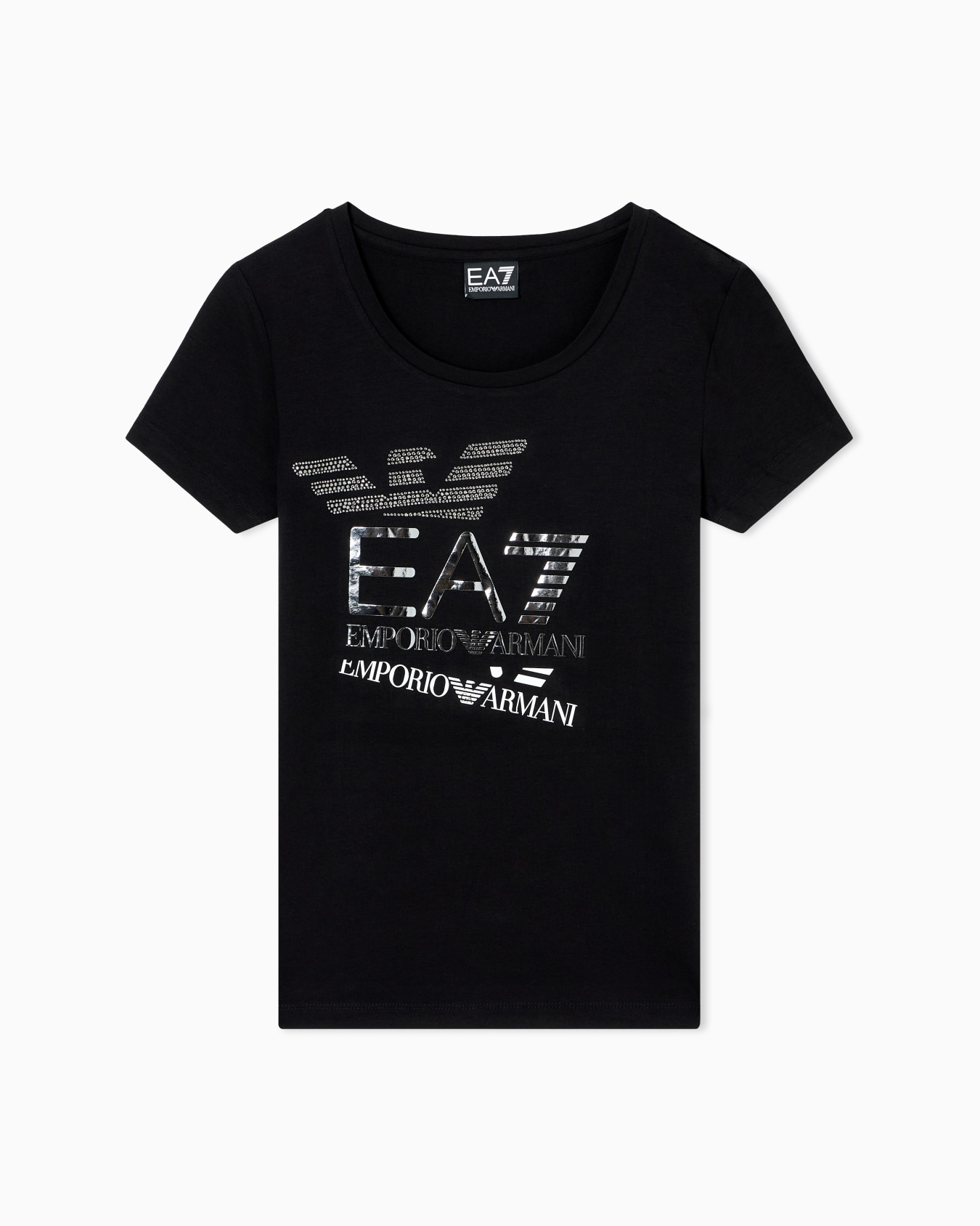 Logo Series stretch-cotton crew-neck T-shirt with print Slide 0