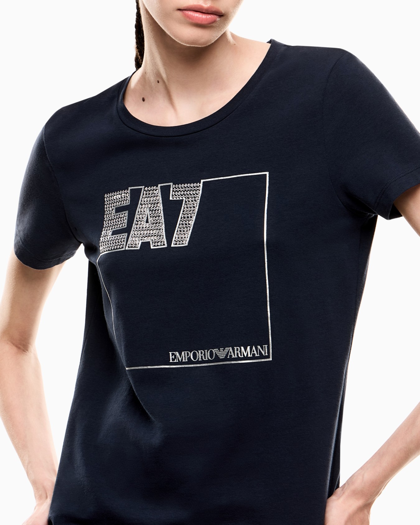 Logo Series クルーネックTシャツ ストレッチコットン スライドする 4