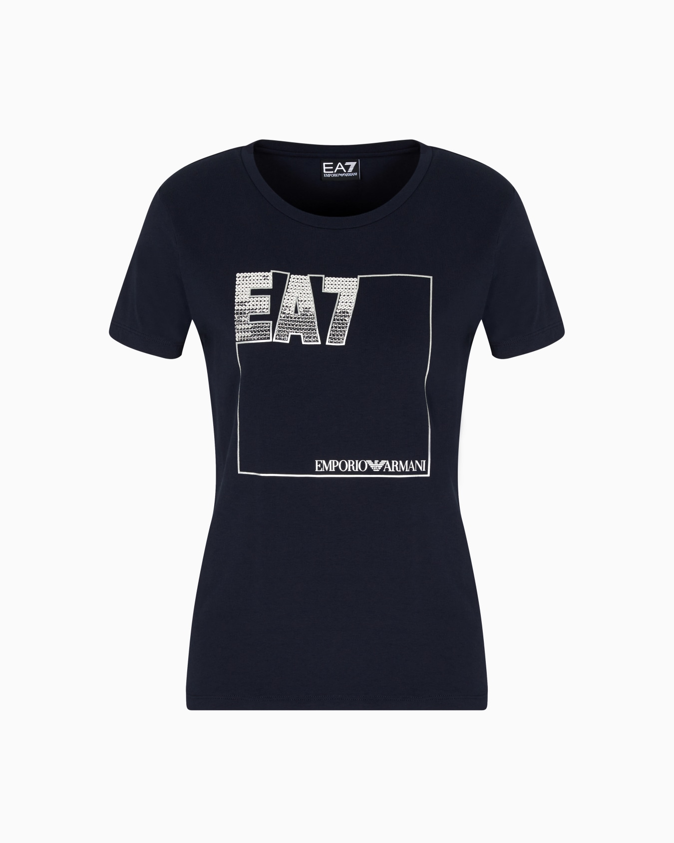 Logo Series クルーネックTシャツ ストレッチコットン スライドする 0