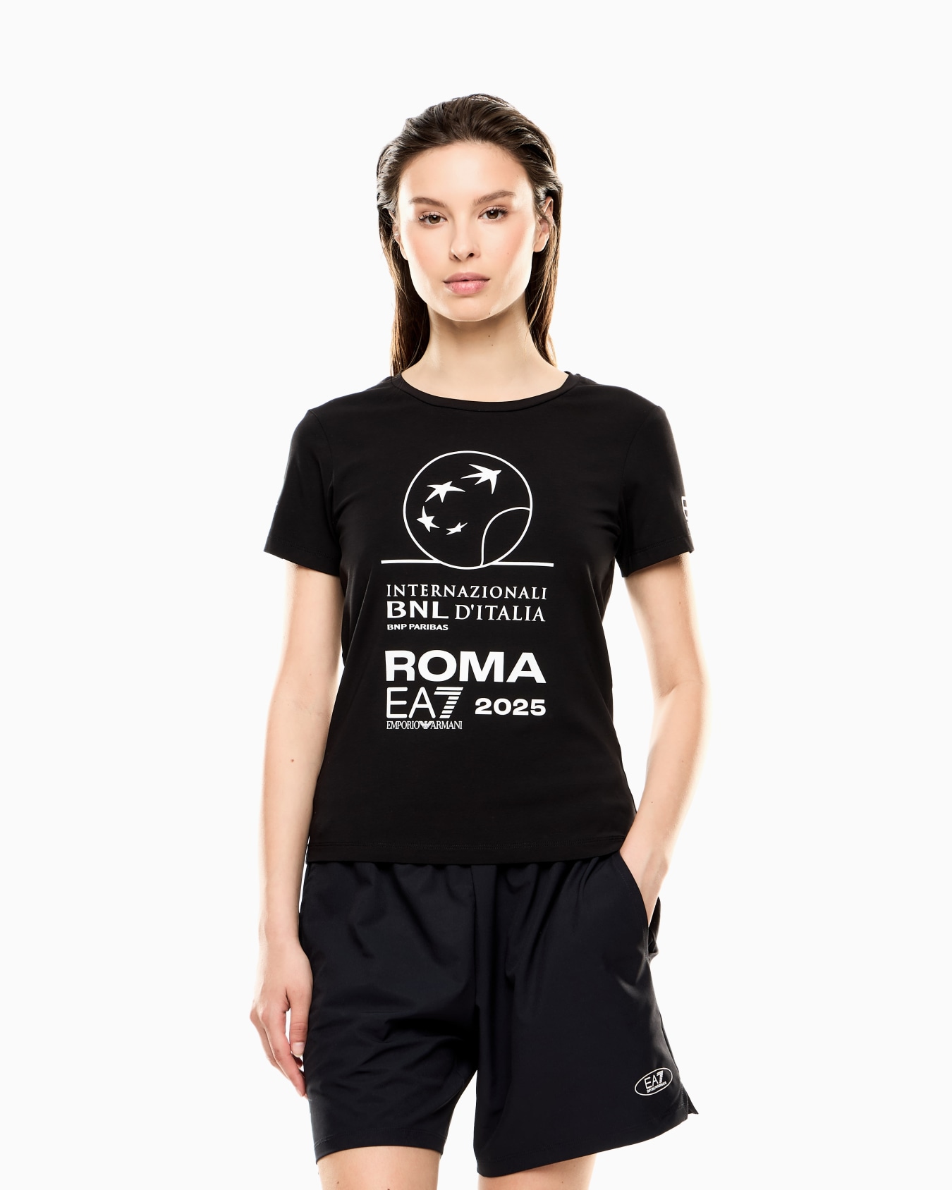 Italian Open stretch-cotton crew-neck T-shirt Slide 3