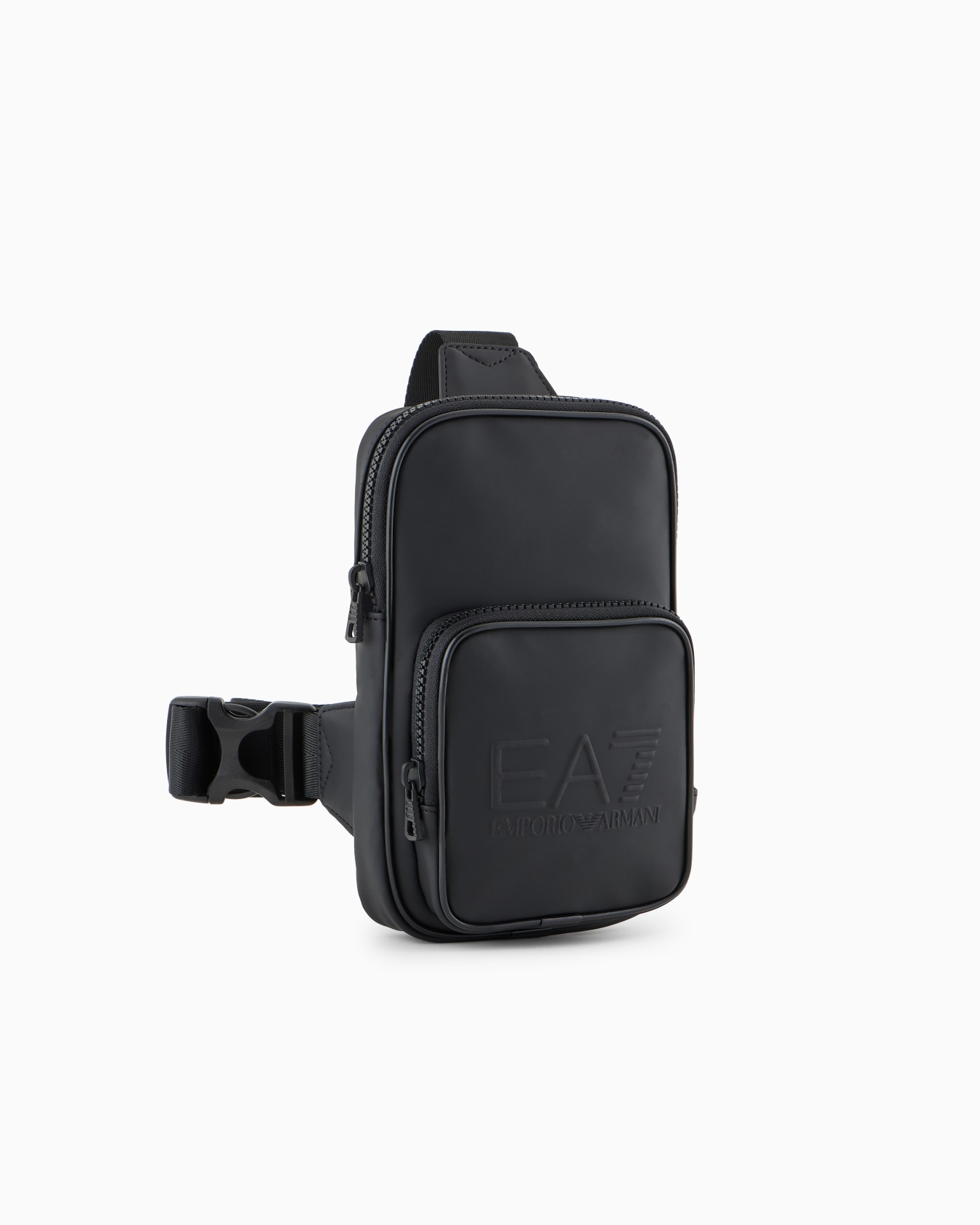 Large one-shoulder bag in rubberised fabric Slide 1