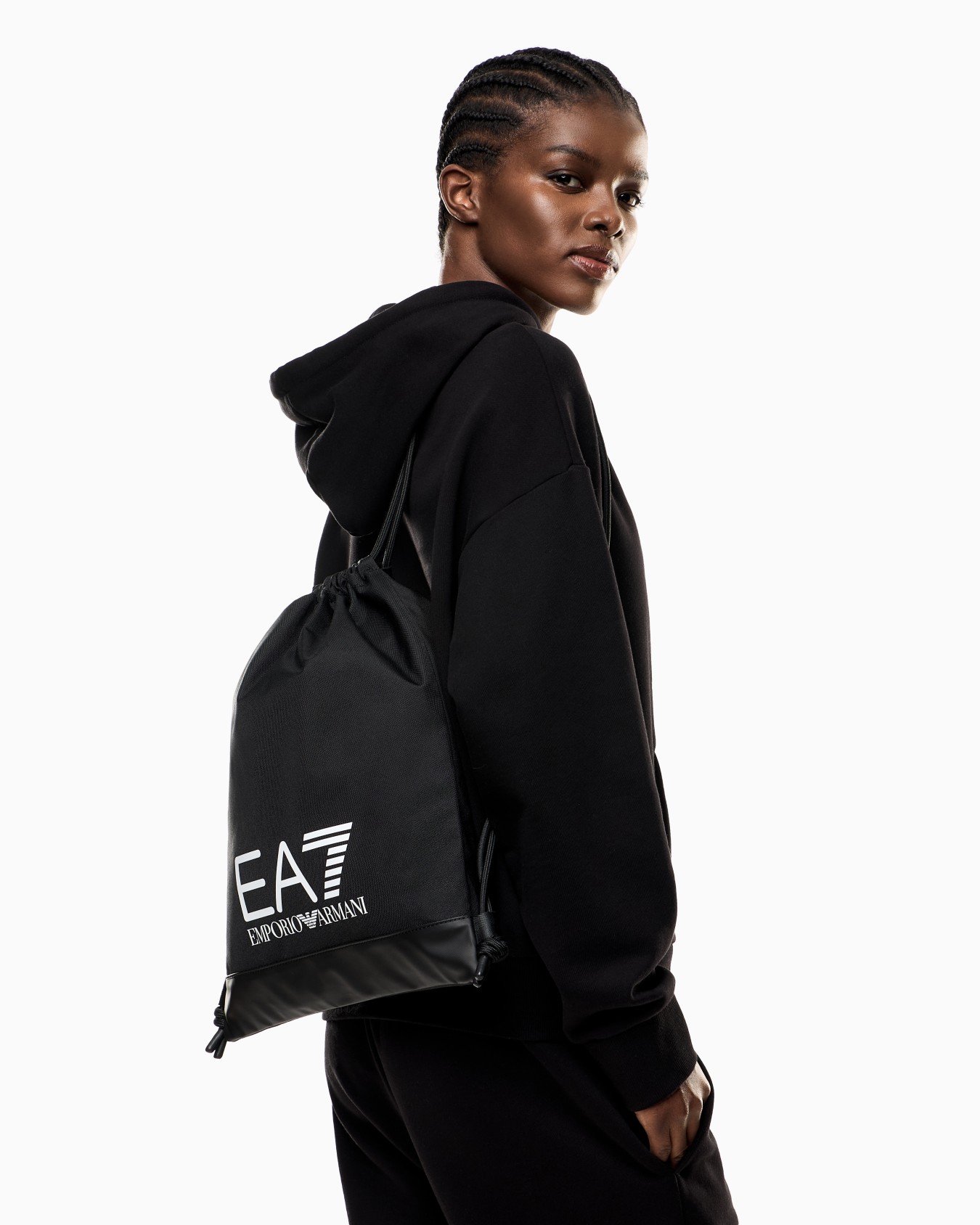 Train Core bag in recycled fabric with oversized EA7 logo Slide 4