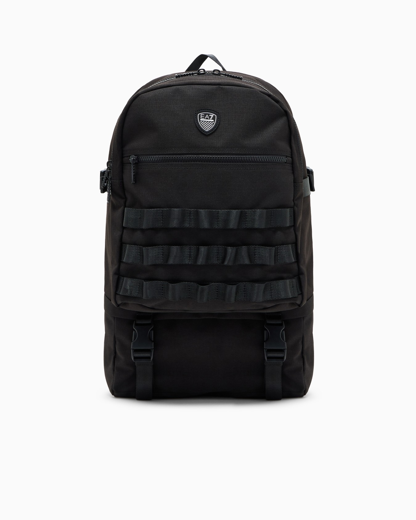 Technical-fabric round backpack Slide 0