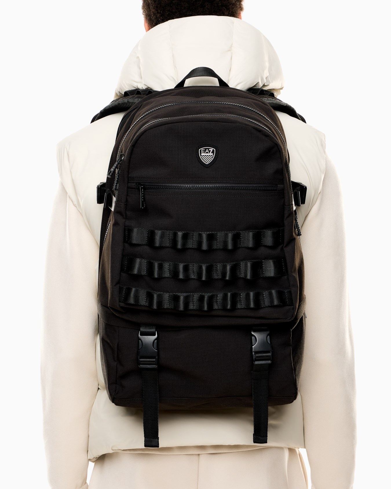 Technical-fabric round backpack Slide 5