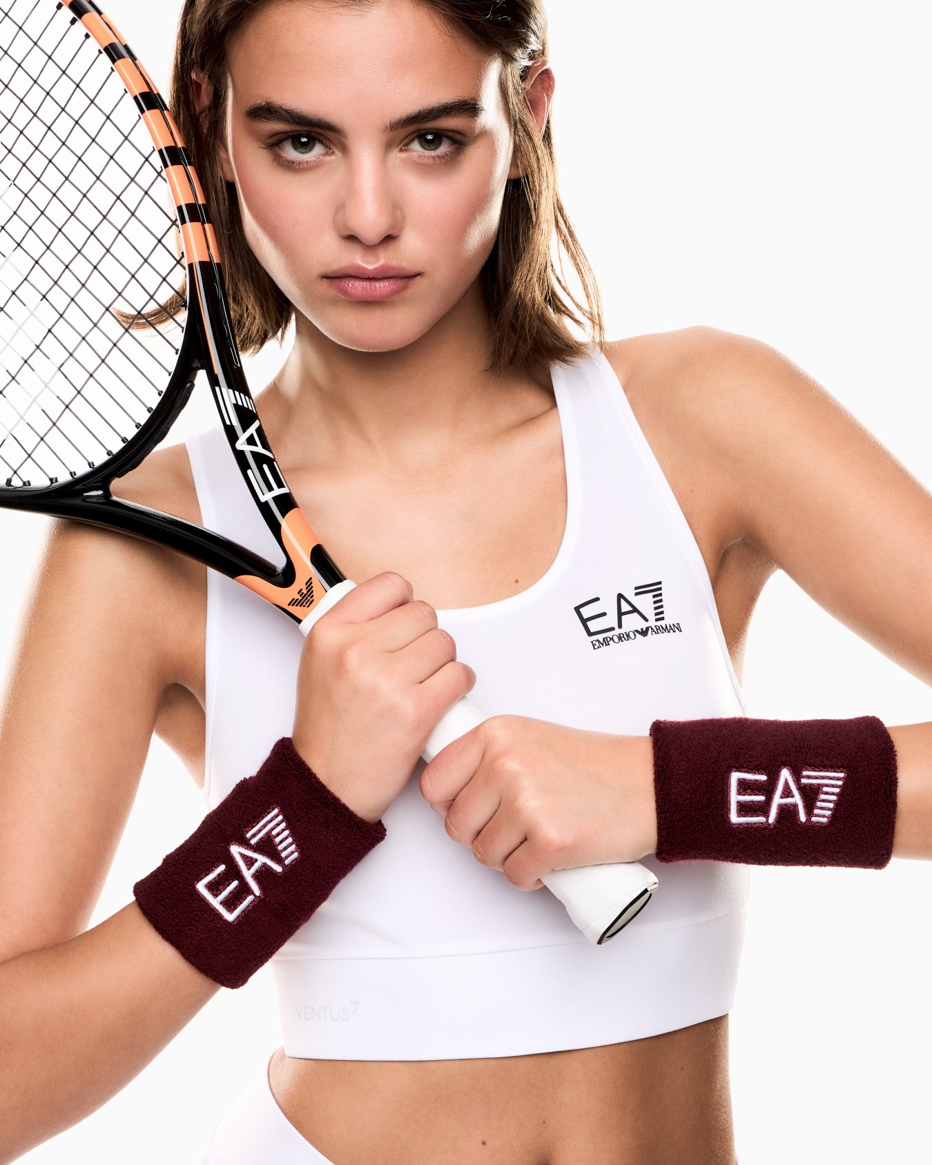 Muñequeras de mezcla de algodón elástico Tennis Pro Diapositiva 2
