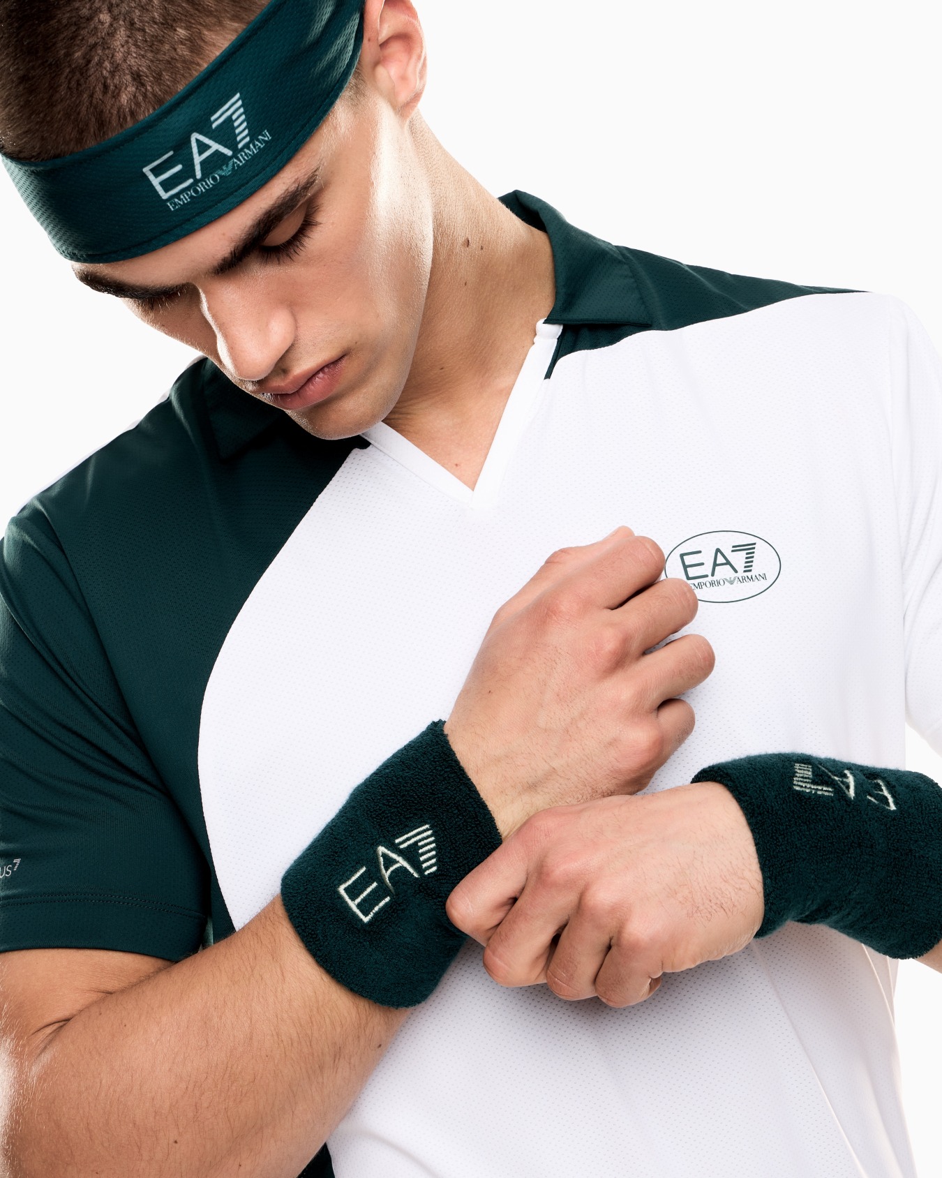 Tennis Pro stretch-cotton blend wristbands Slide 2