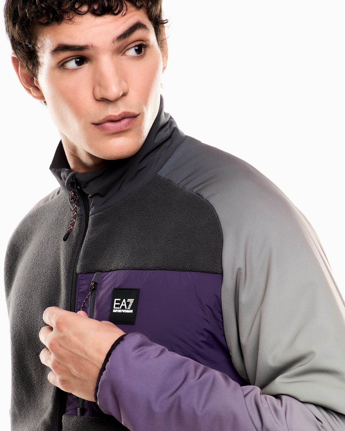 Urban Escape Unisex zip-up sweatshirt in stretch technical fabric Slide 4