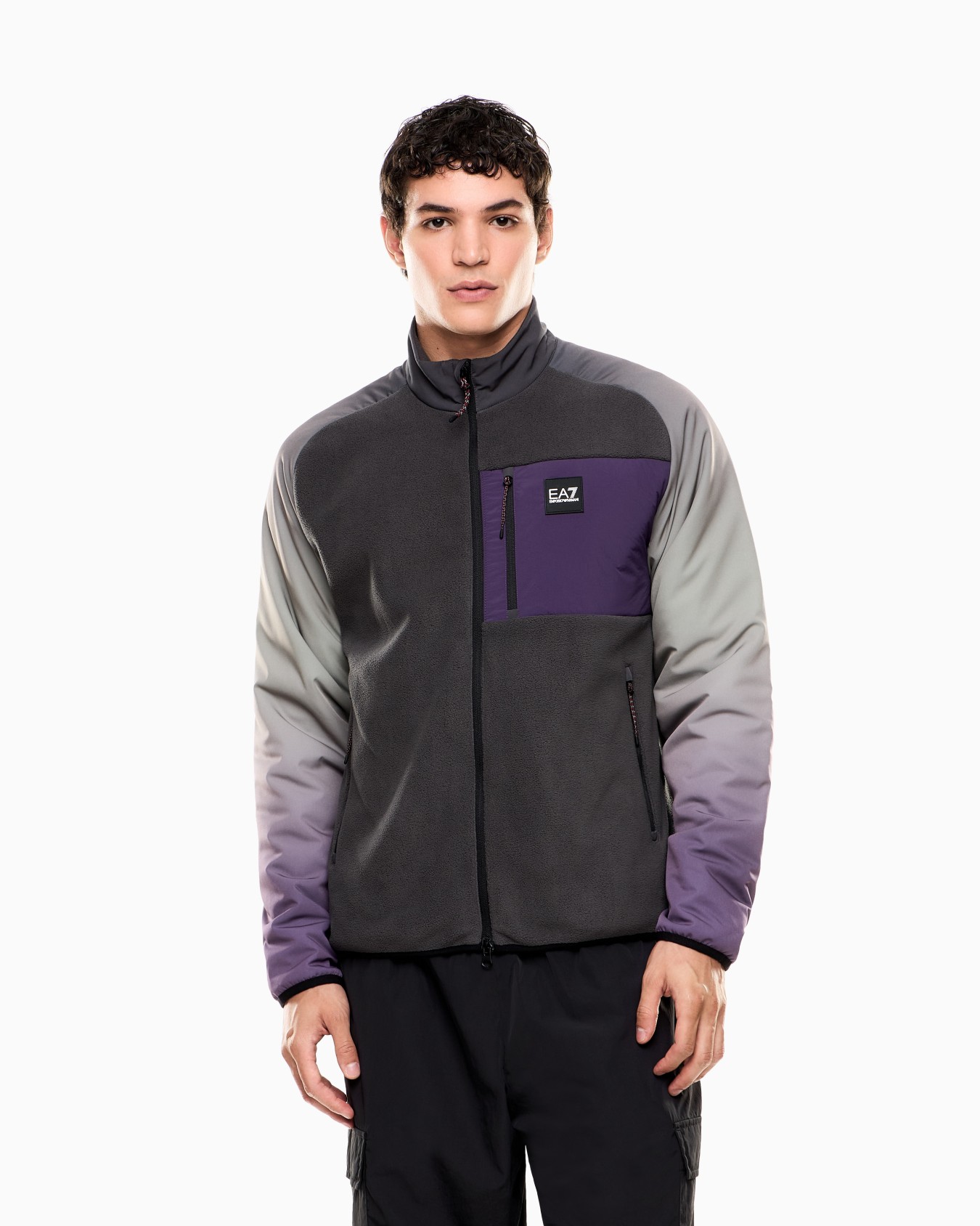 Urban Escape Unisex zip-up sweatshirt in stretch technical fabric Slide 3