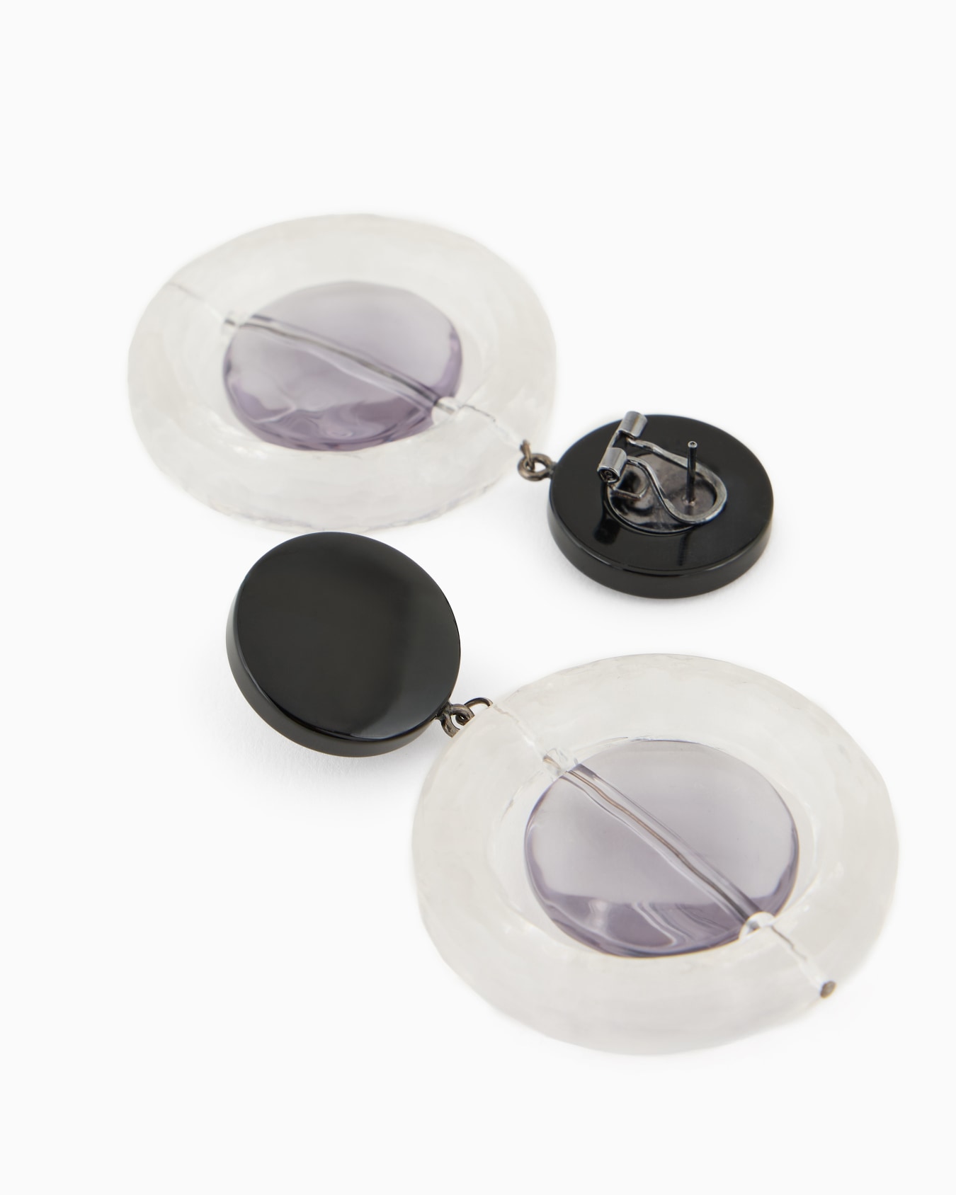 Round, oversize pendant earrings Slide 1