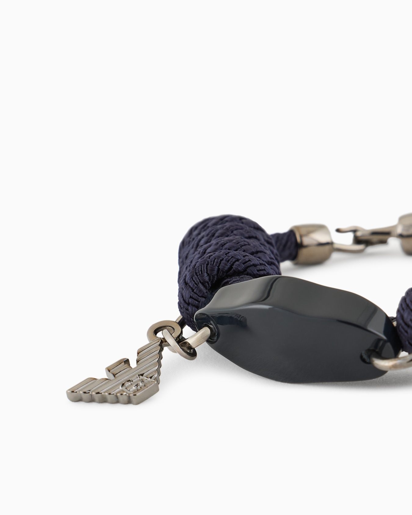 Cord bracelet with twisting and gemstone Slide 1