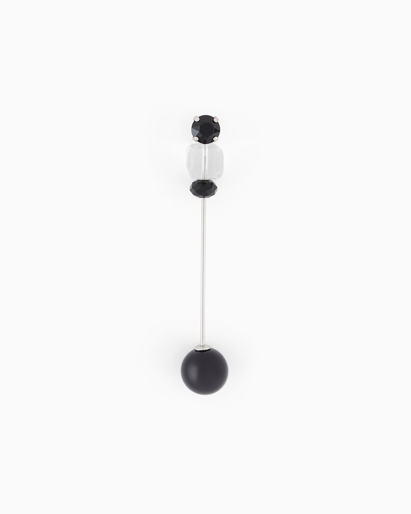 Oversized brooch with spheres and rhinestones Slide 0