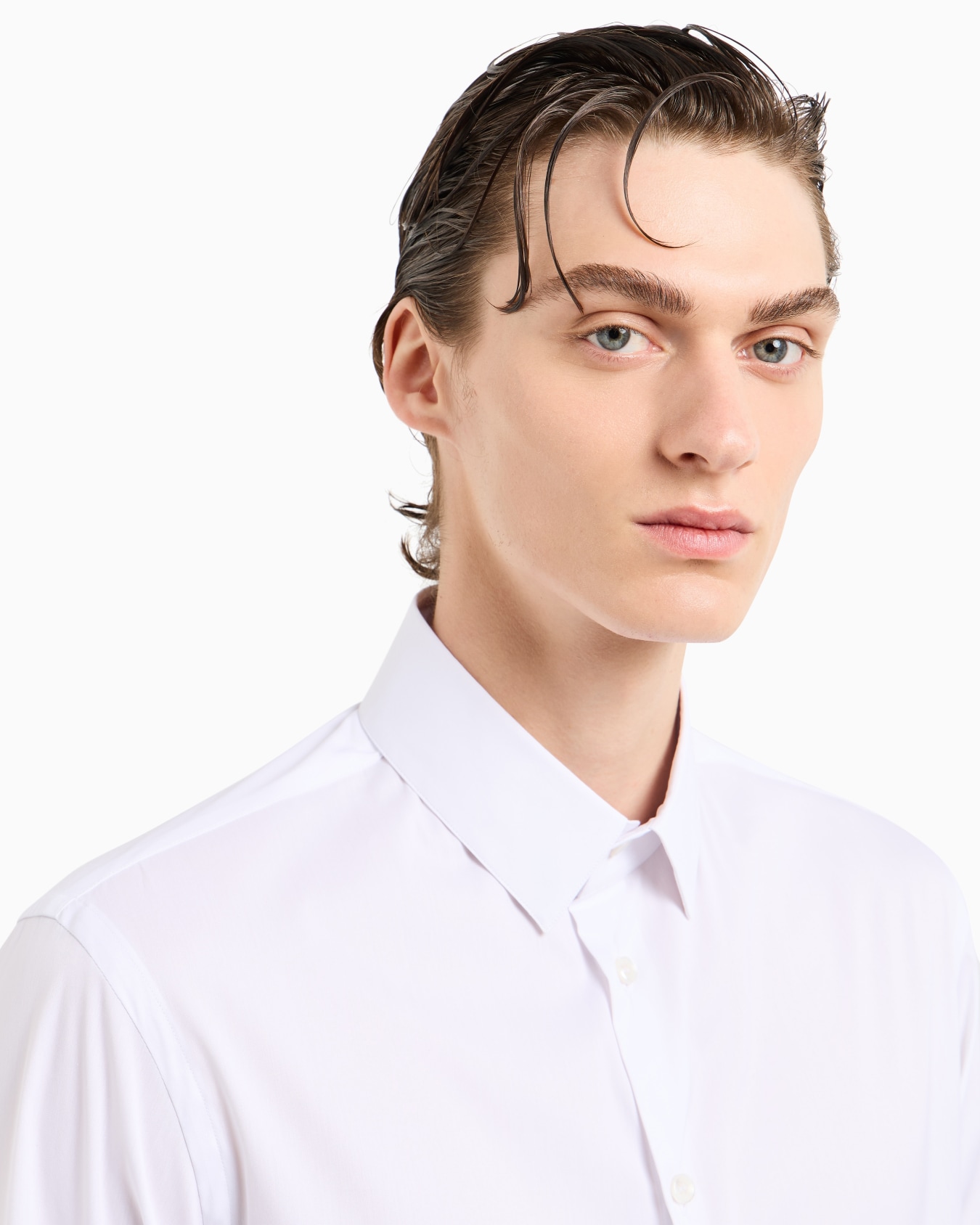 Chemise en tissu stretch avec col à baleines Diapositive 4