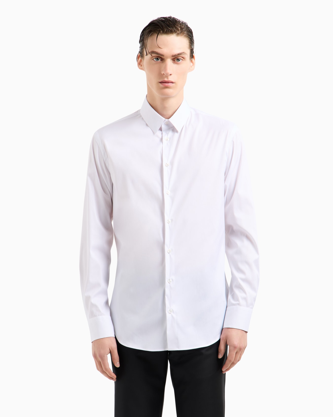 Chemise en tissu stretch avec col à baleines Diapositive 3
