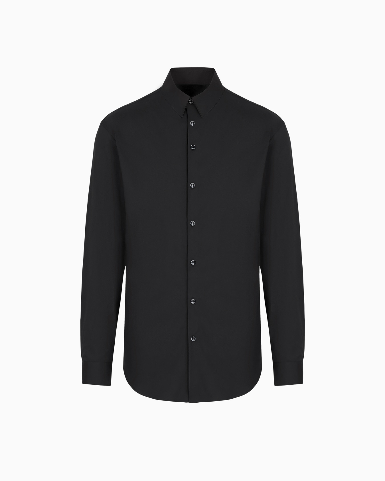 Stretch fabric shirt with collar stays Slide 0