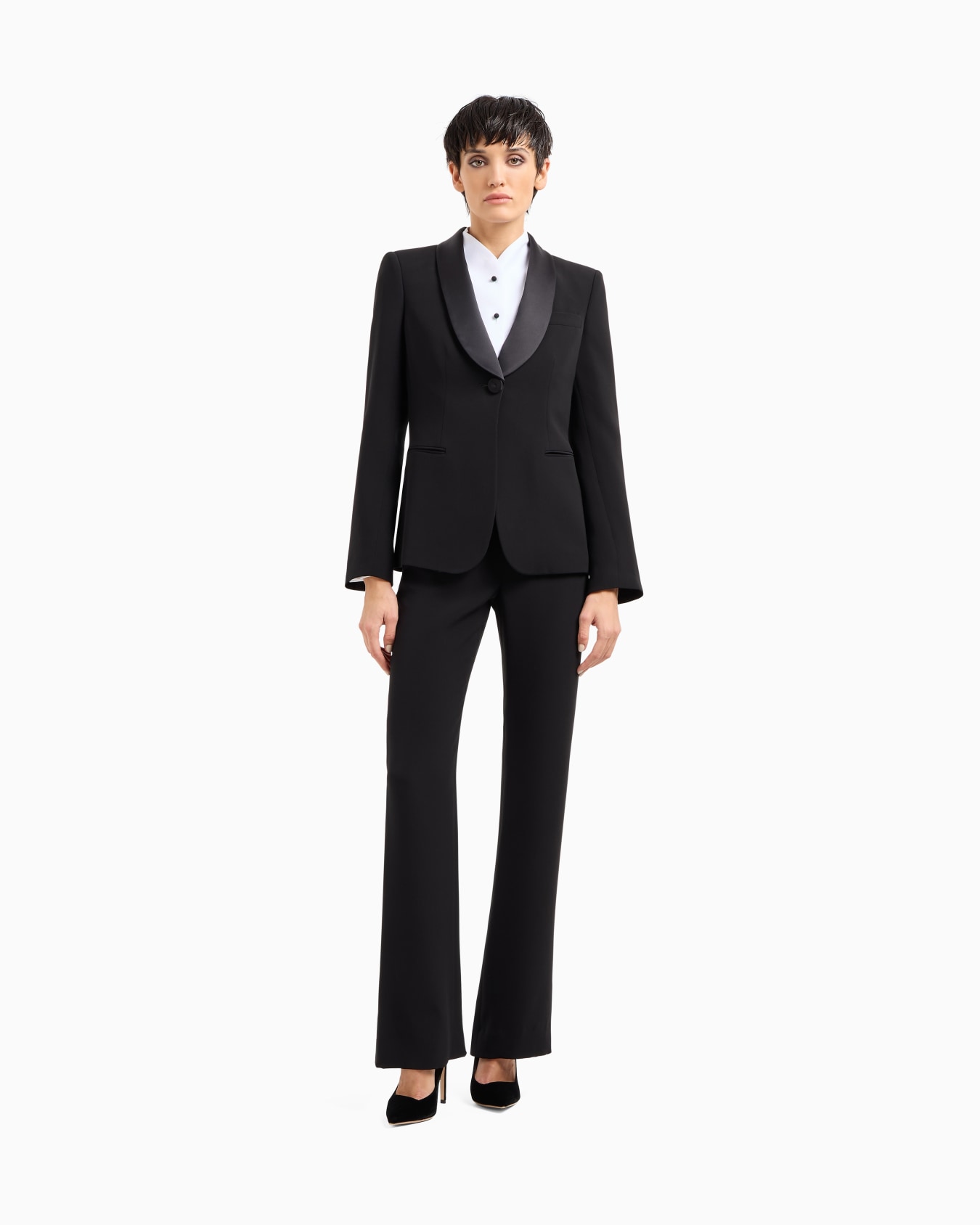 Pure silk crêpe tuxedo Slide 3