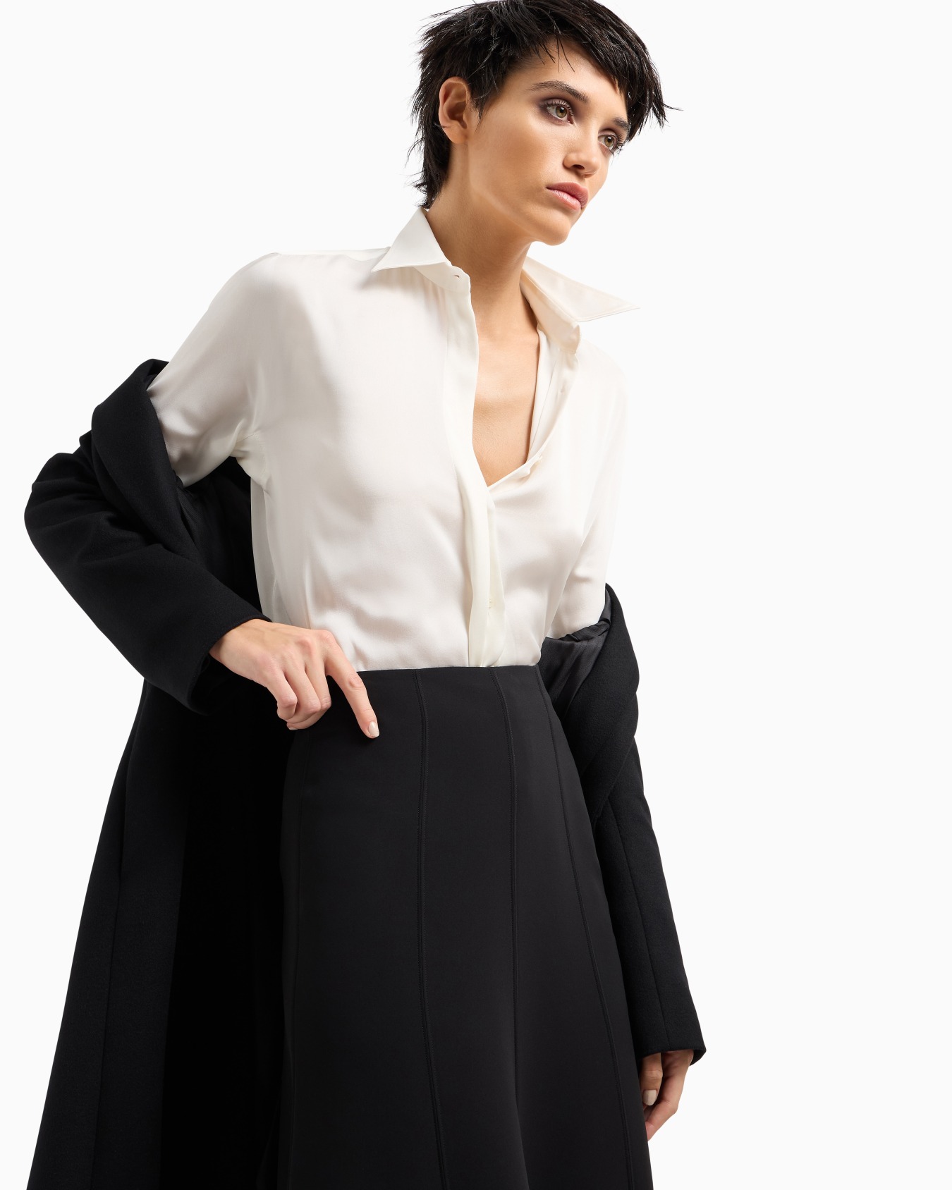 Chemise en charmeuse de pure soie Diapositive 5