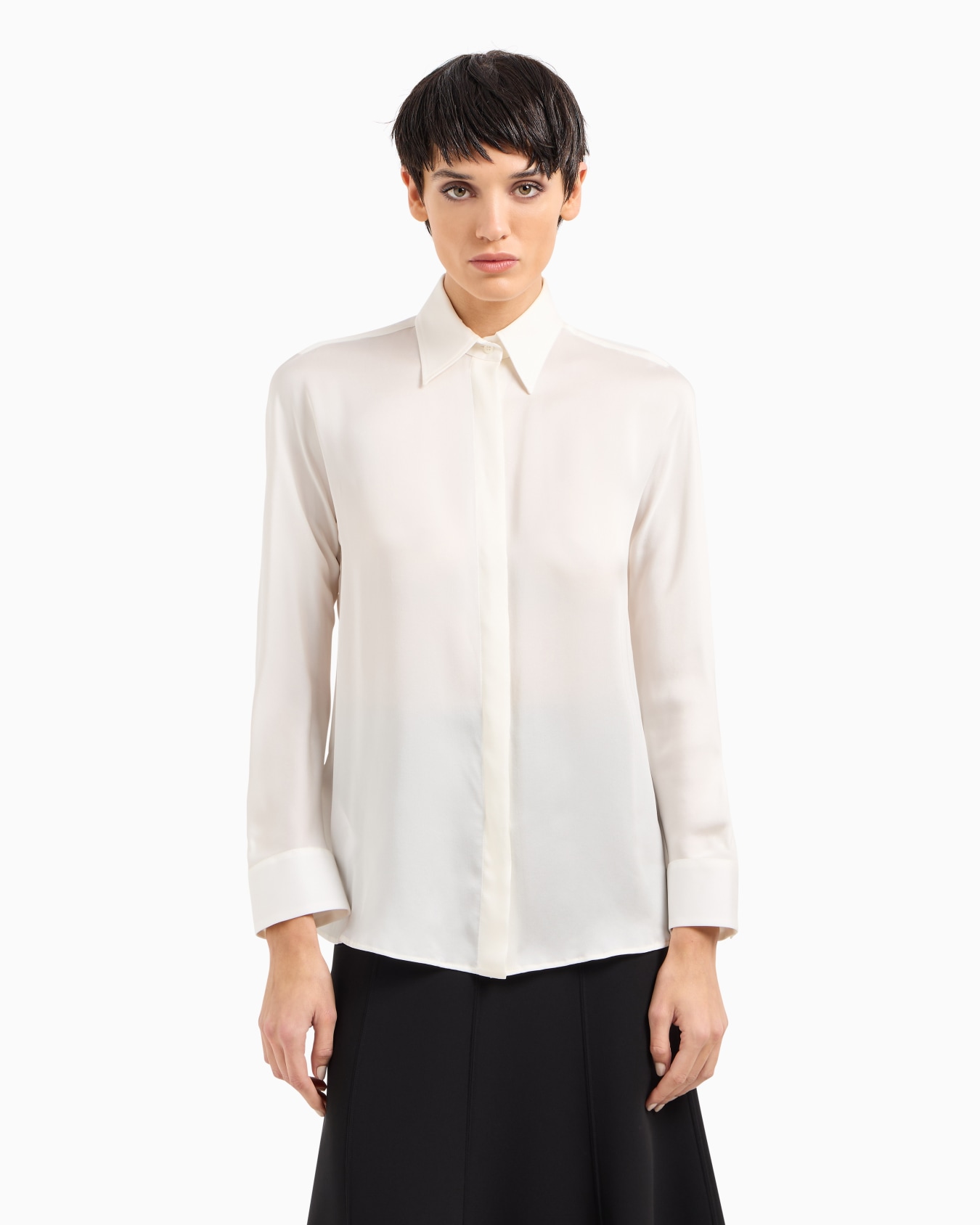 Chemise en charmeuse de pure soie Diapositive 3