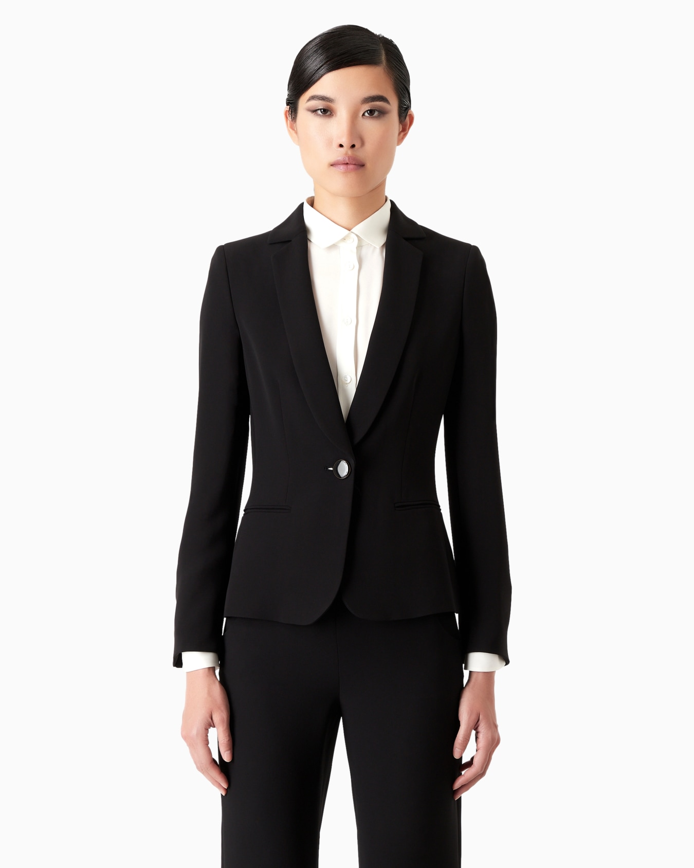 Mulberry silk single-breasted jacket Slide 1
