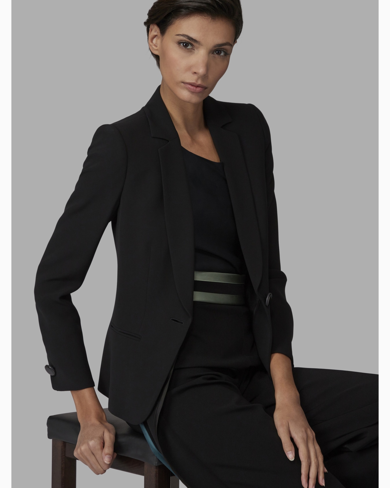 Mulberry silk single-breasted jacket Slide 6