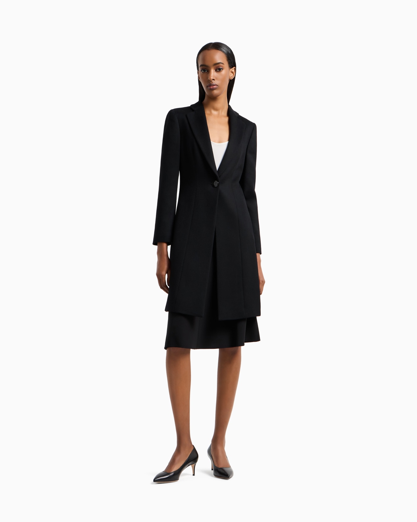 Pure cashmere single-breasted coat Slide 3