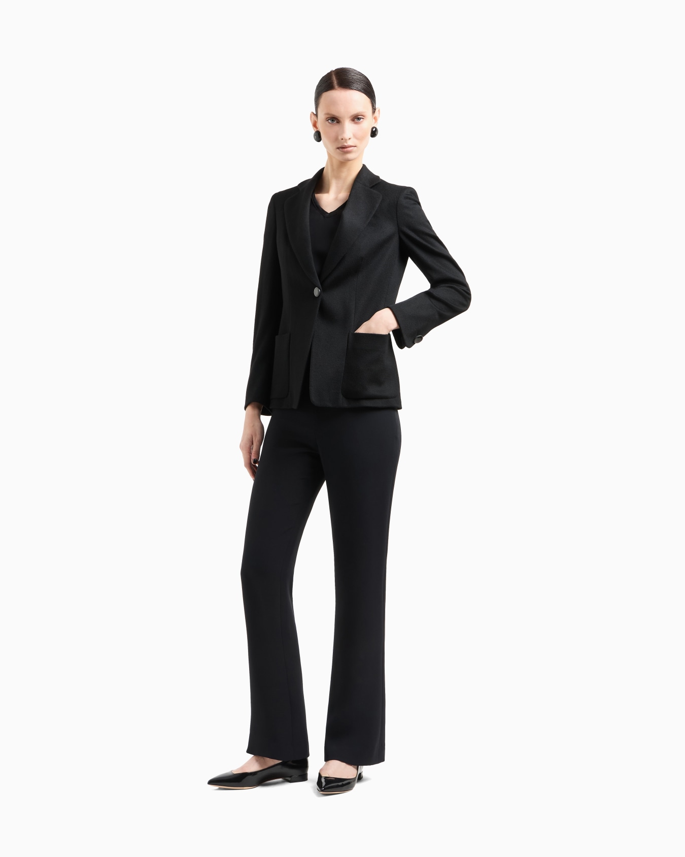 Wide-leg silk trousers Slide 1