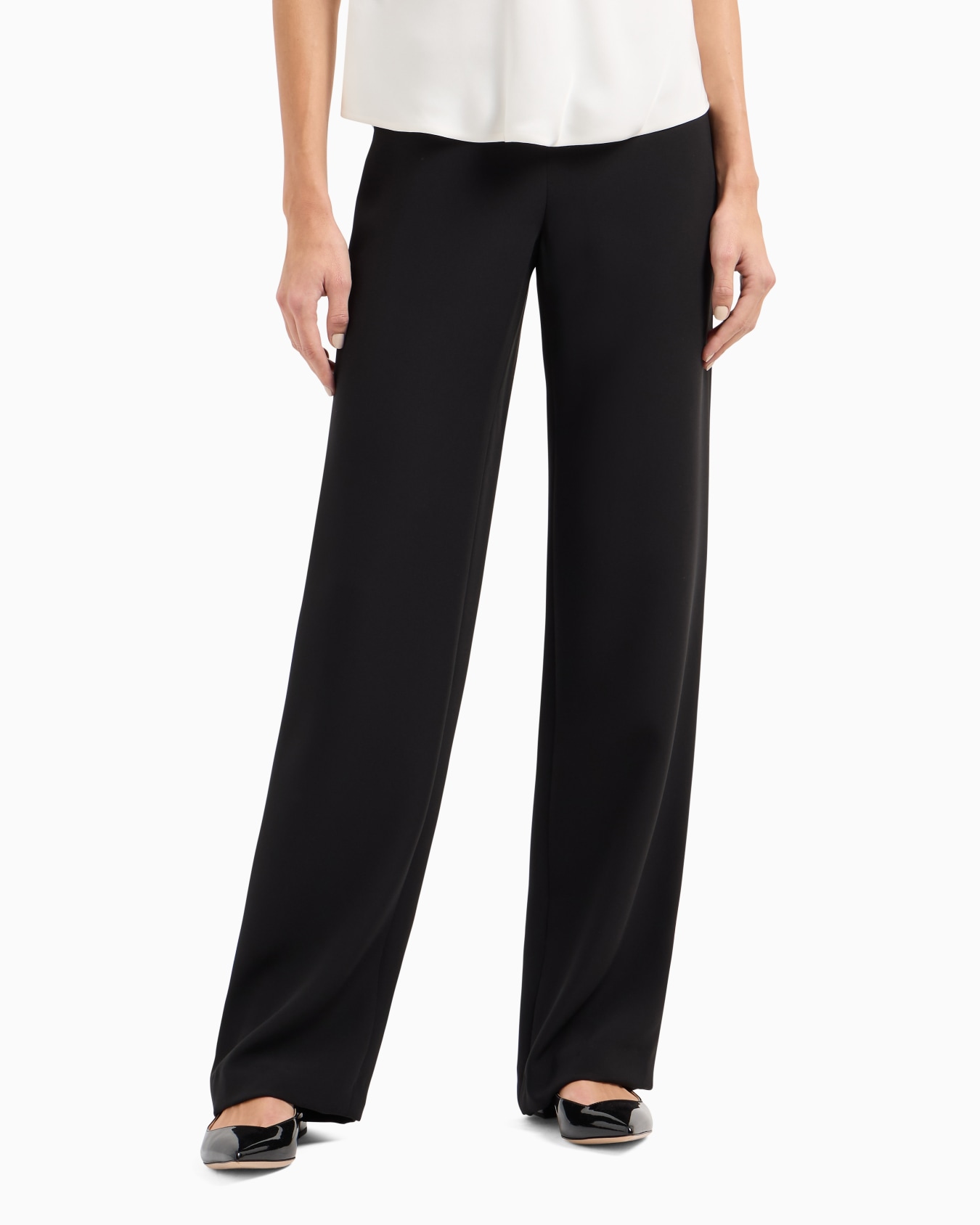 Pantalon droit en cady de soie Diapositive 3