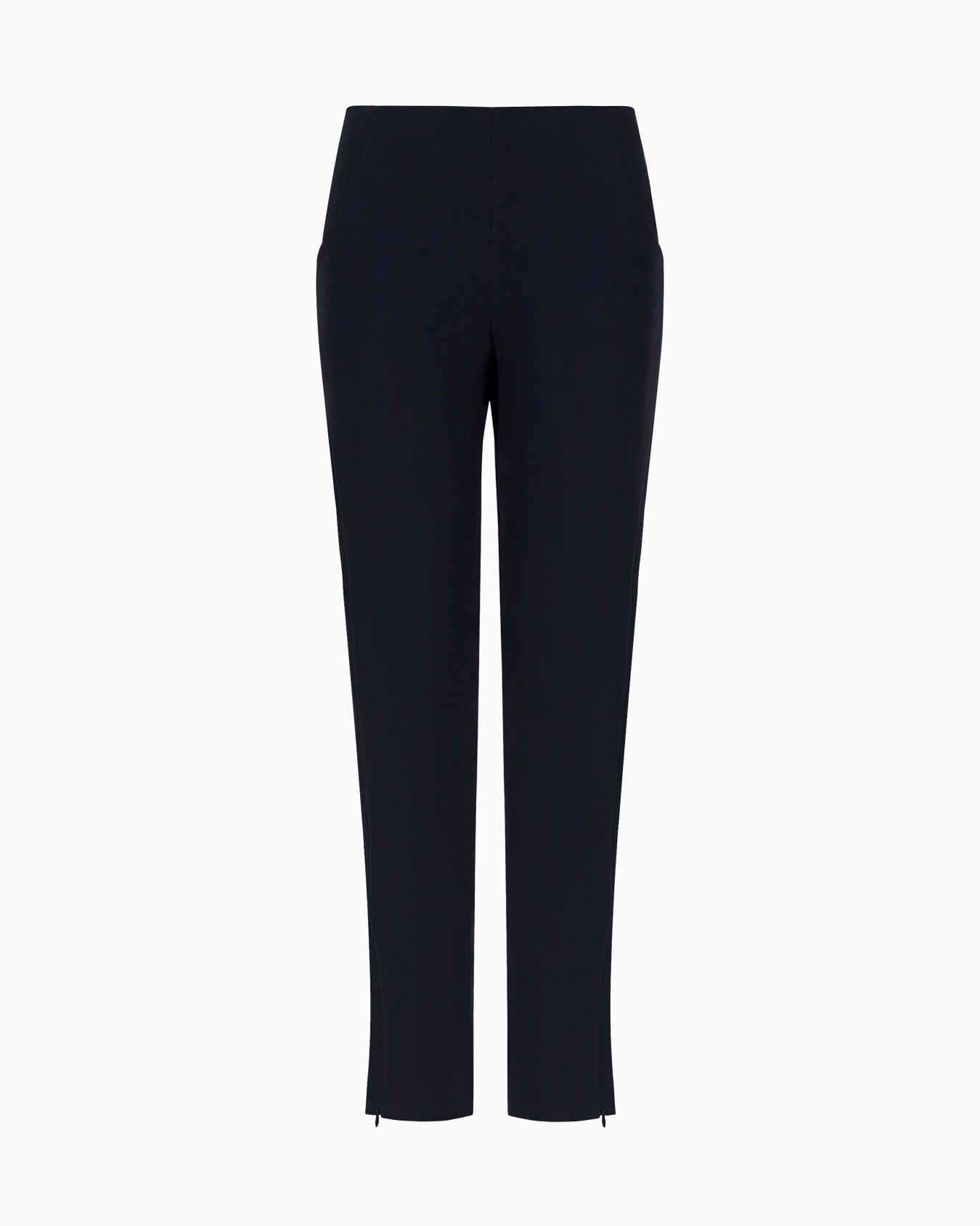 Pantalon cigarette en pure soie Diapositive 0