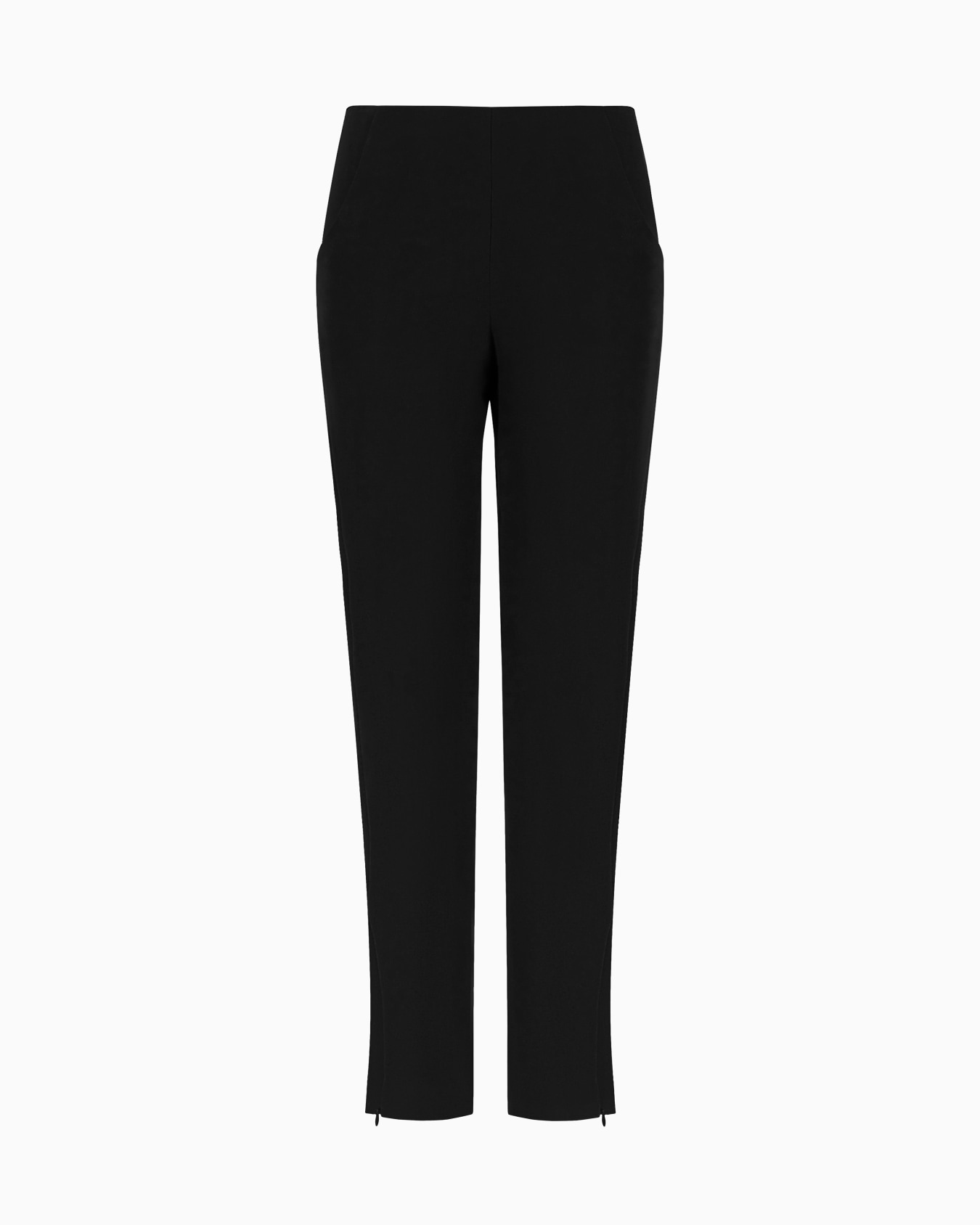 Pantalon cigarette en pure soie Diapositive 0