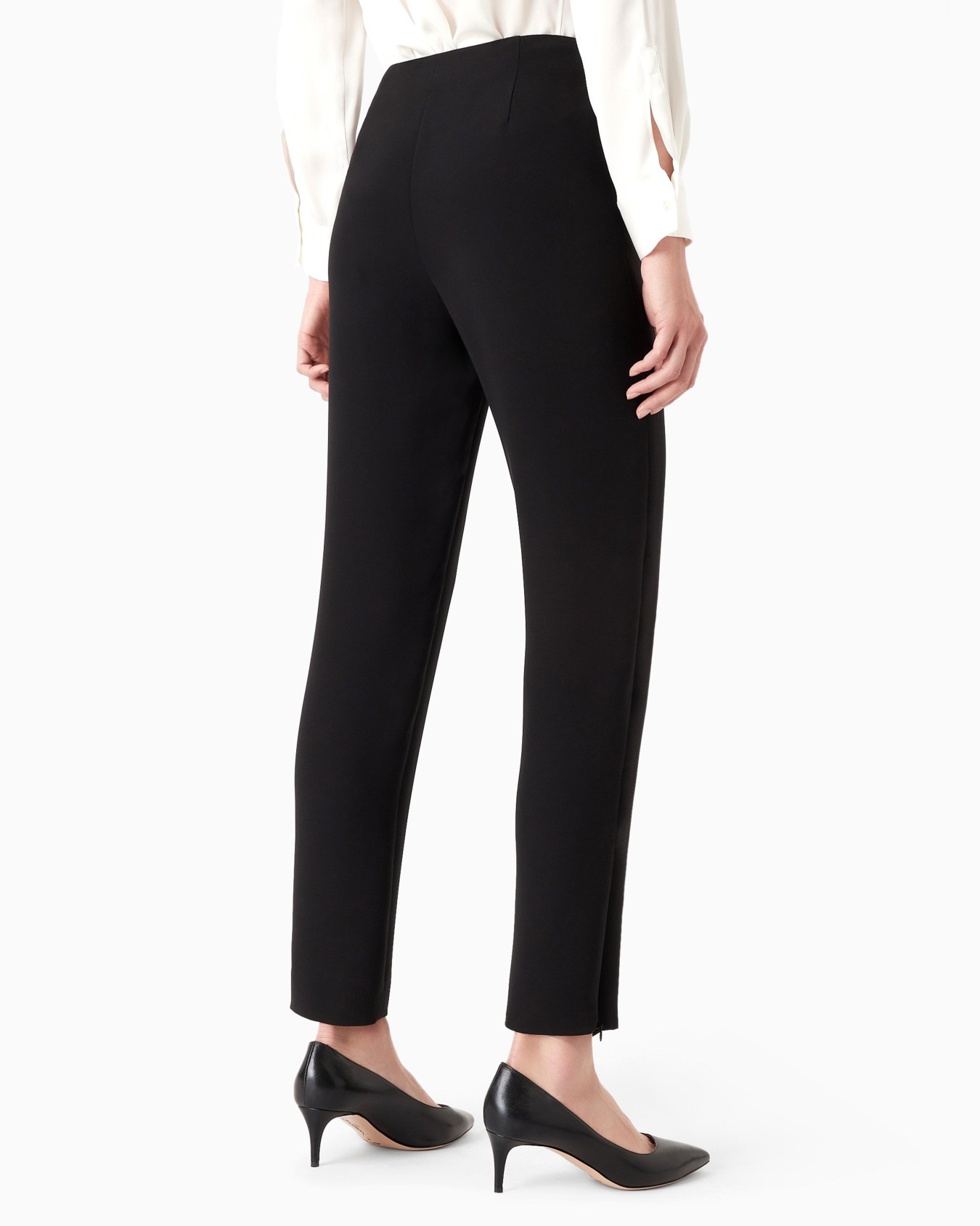 Cigarette pants in pure silk Slide 2