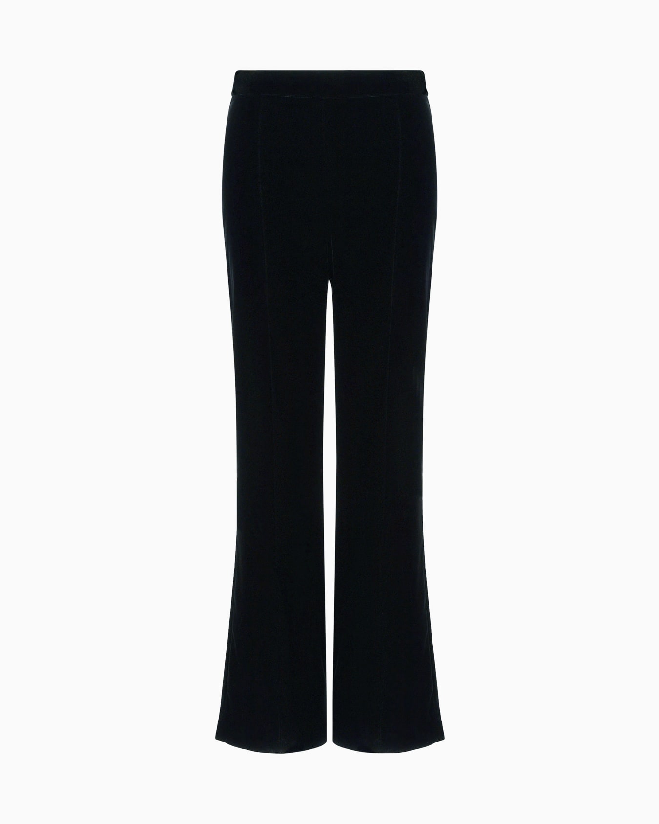 Cropped trousers in velvet Slide 0