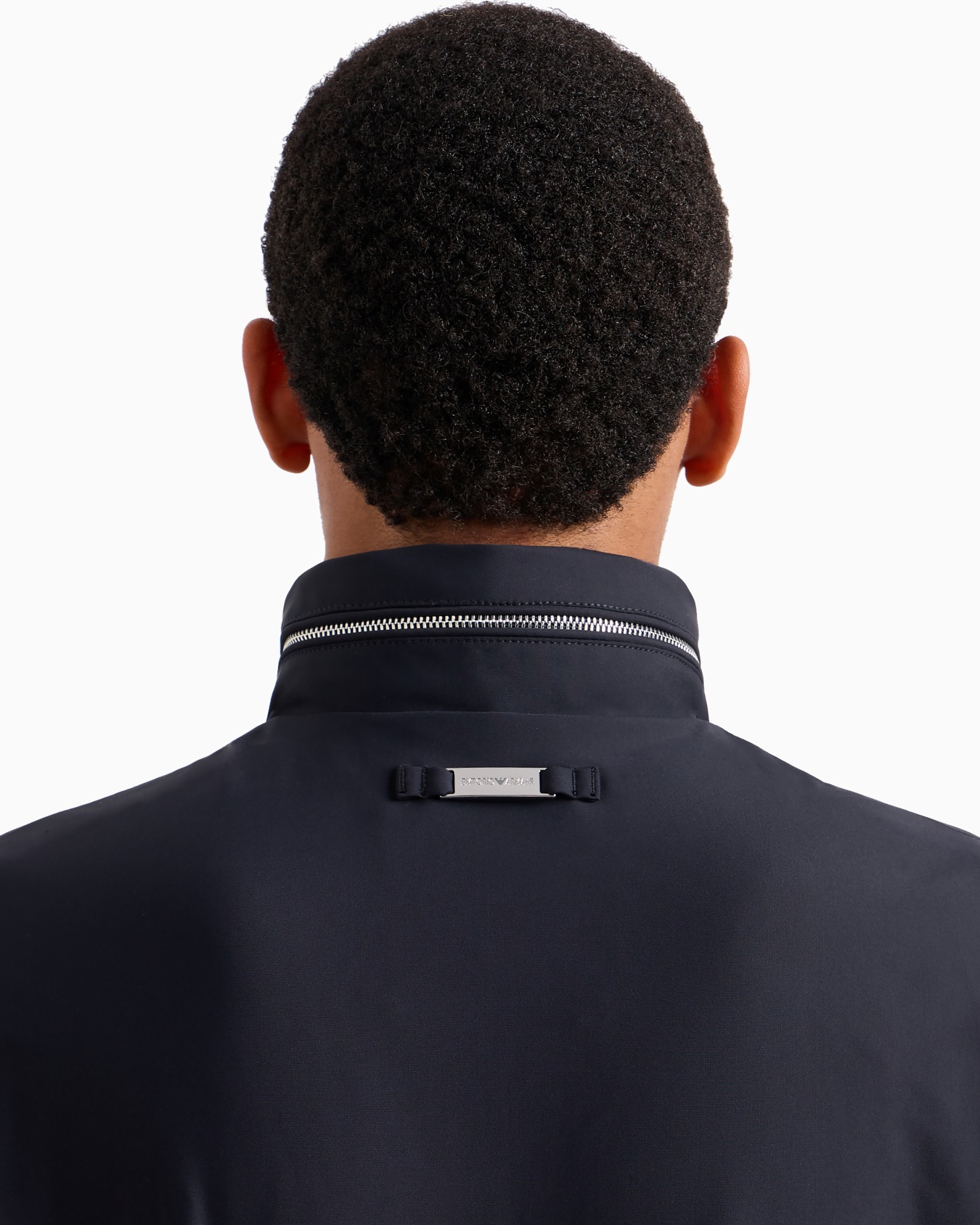 Full-zip nylon blouson with stowaway hood Slide 4