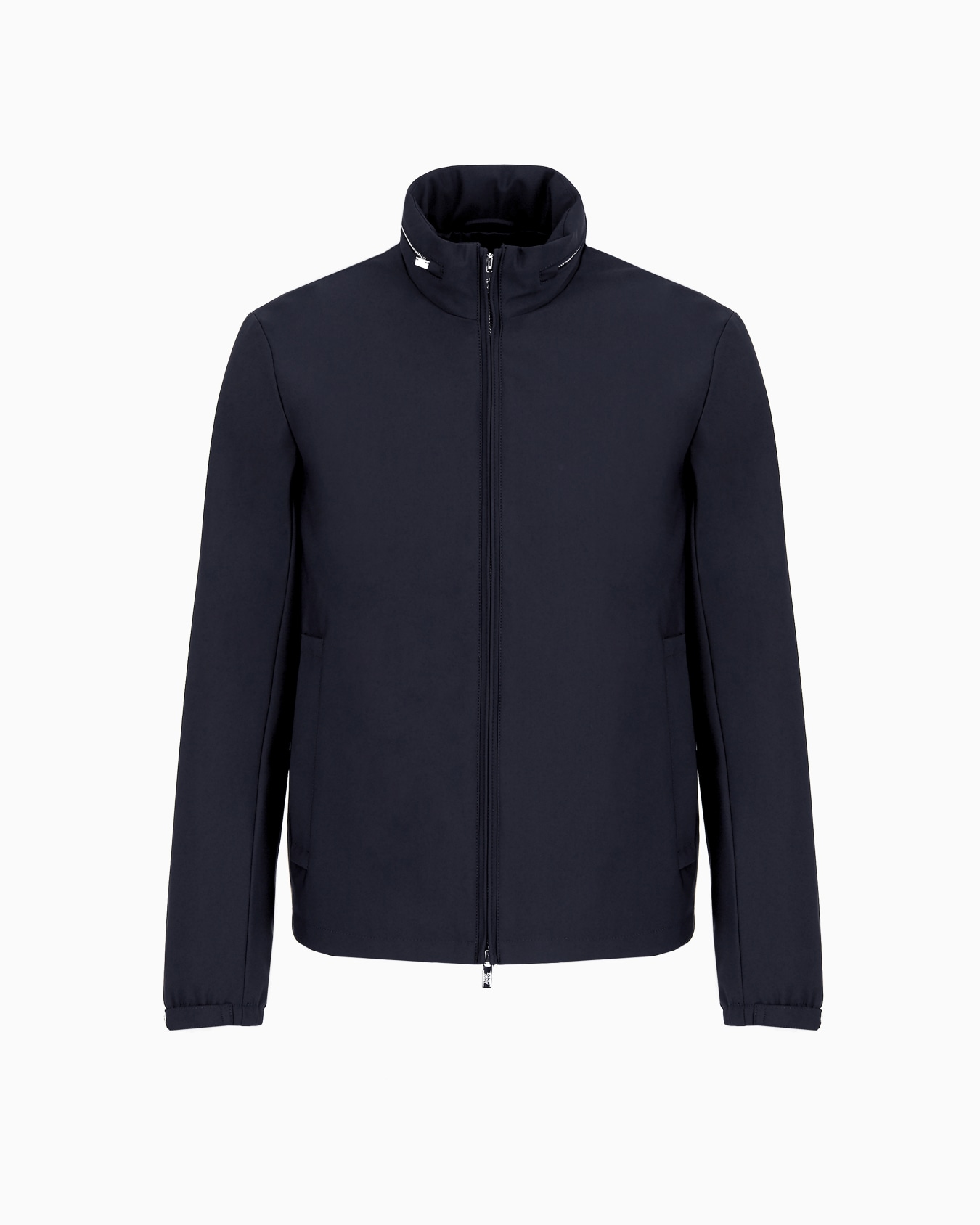 Full-zip nylon blouson with stowaway hood Slide 0