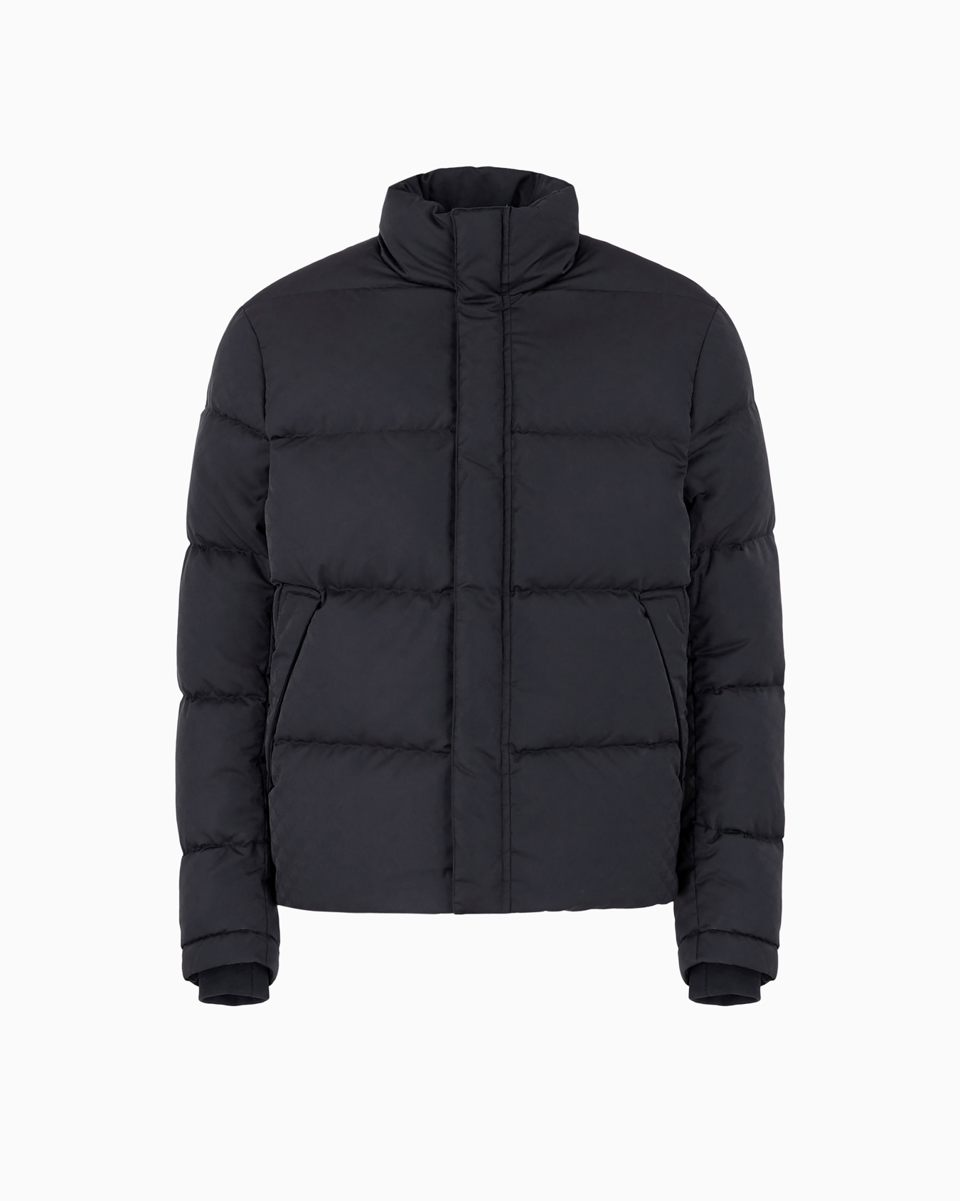 Quilted puffer jacket with all-over jacquard eagle Slide 0