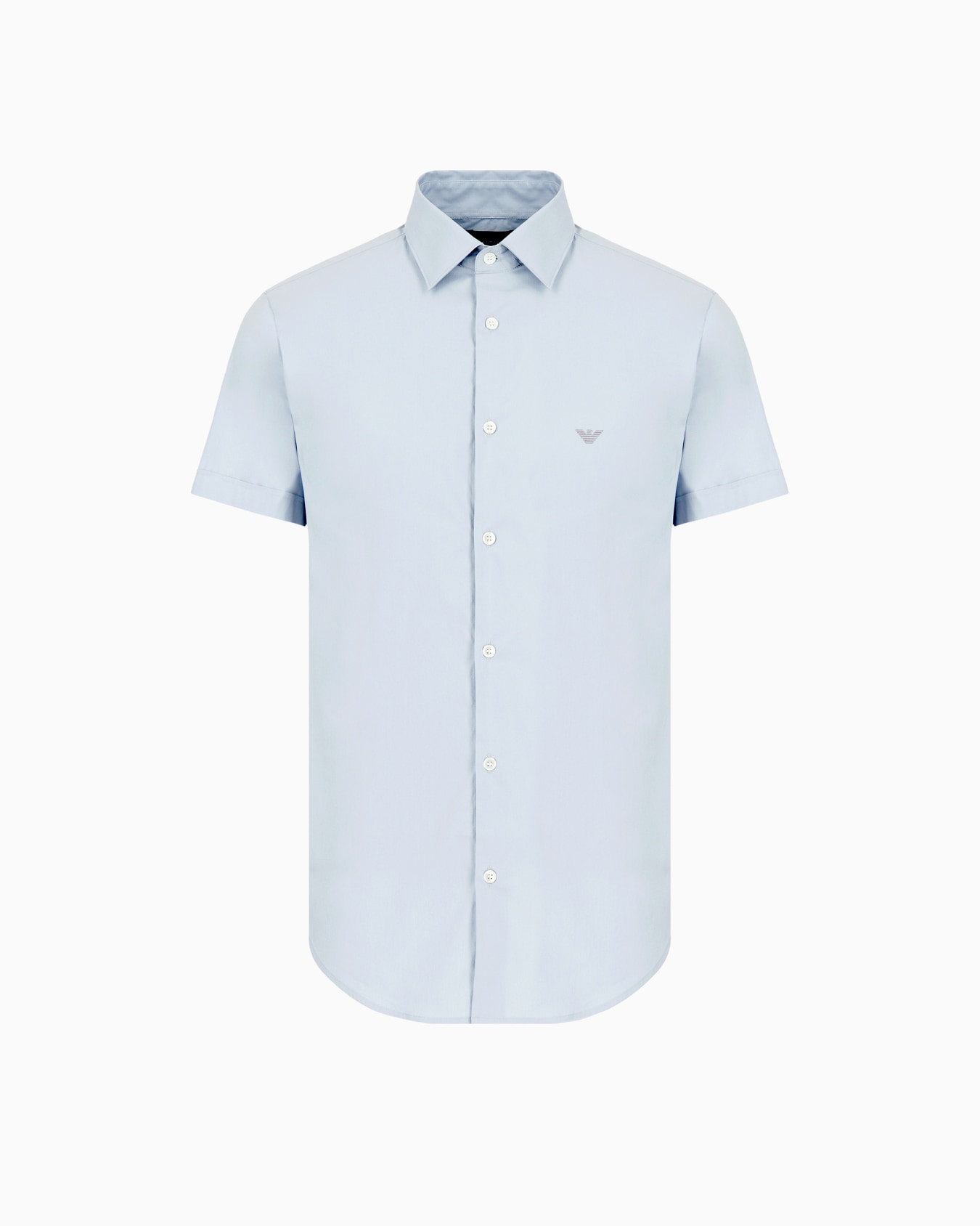 Short-sleeved, stretch nylon-blend shirt Slide 0