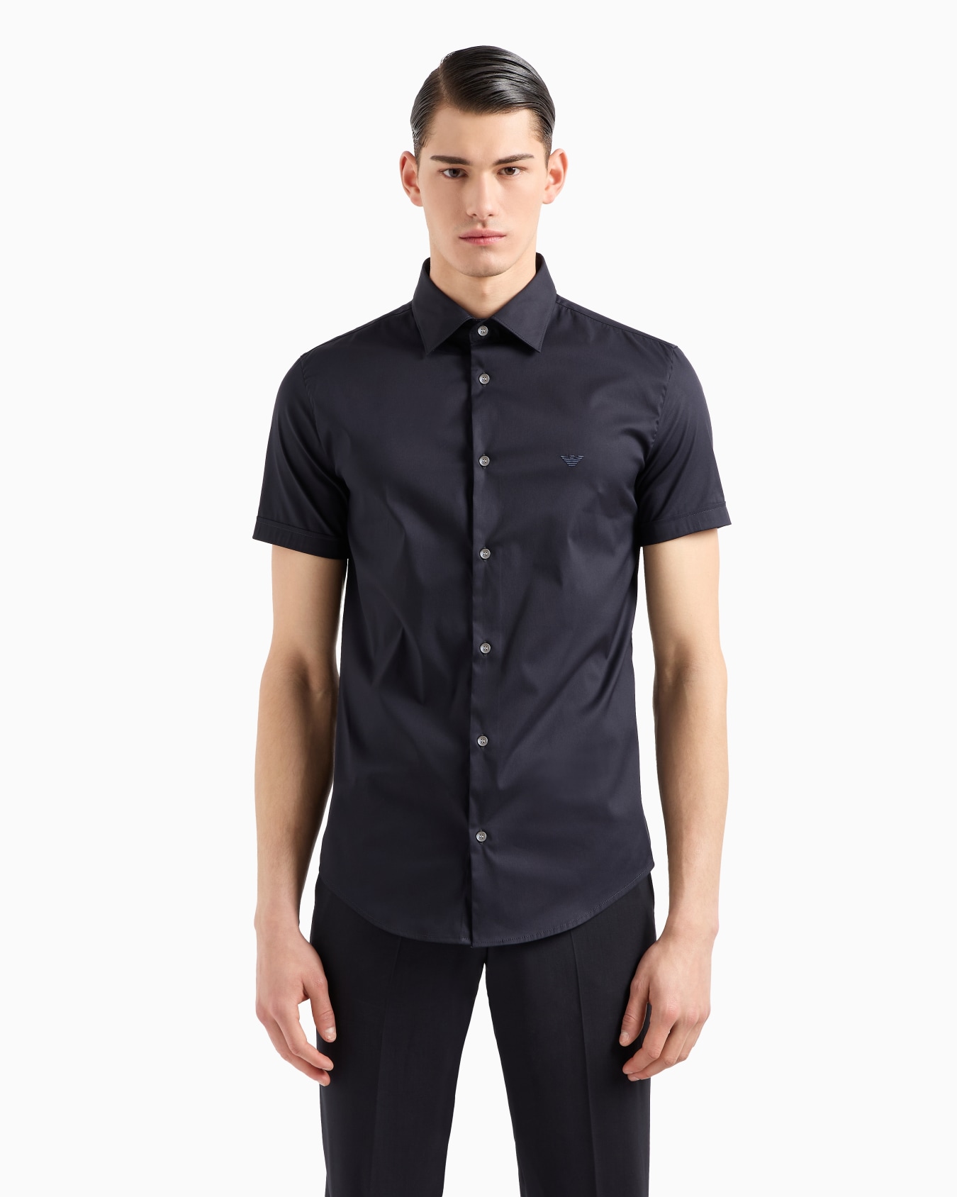 Kurzärmeliges Hemd aus gemischtem Nylon-Stretch Folie 3
