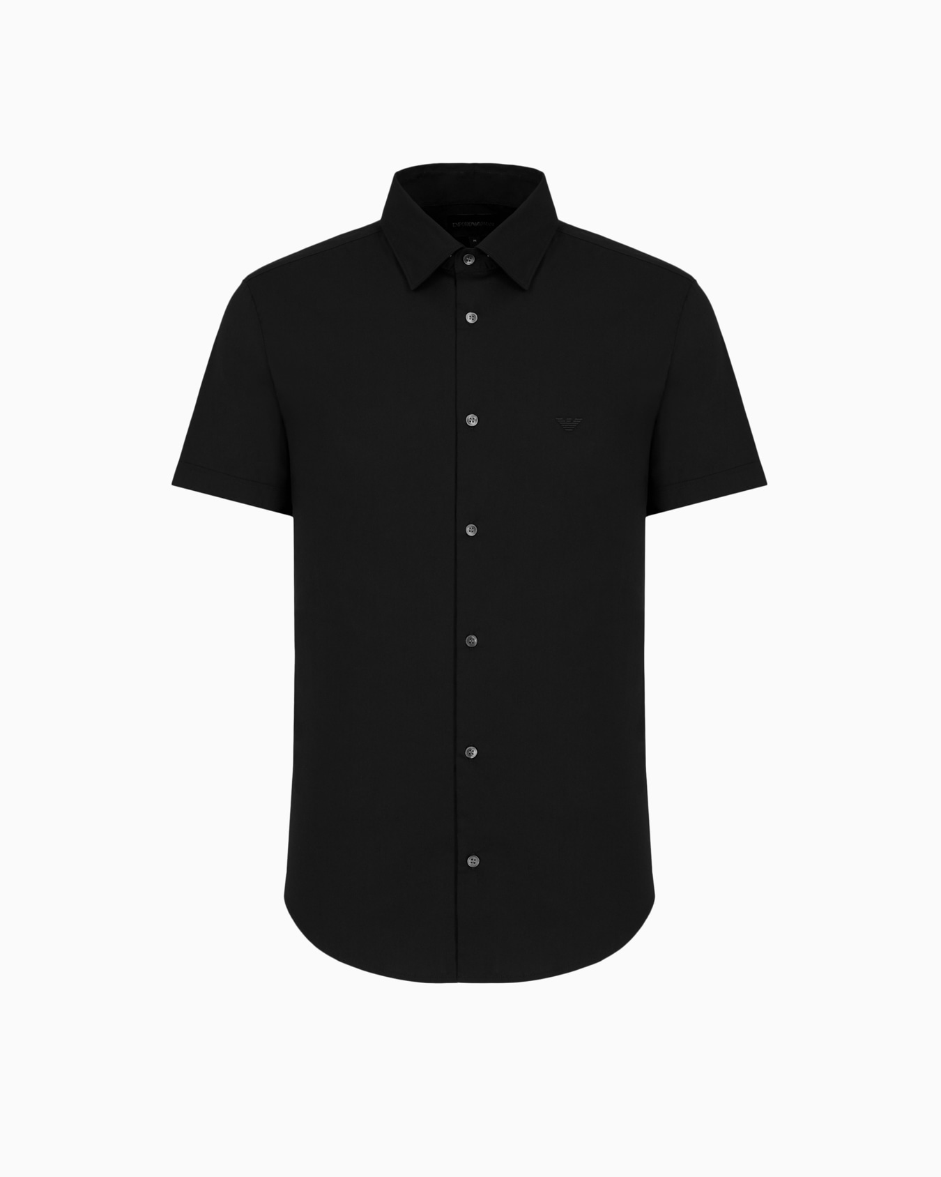 Short-sleeved, stretch nylon-blend shirt Slide 0