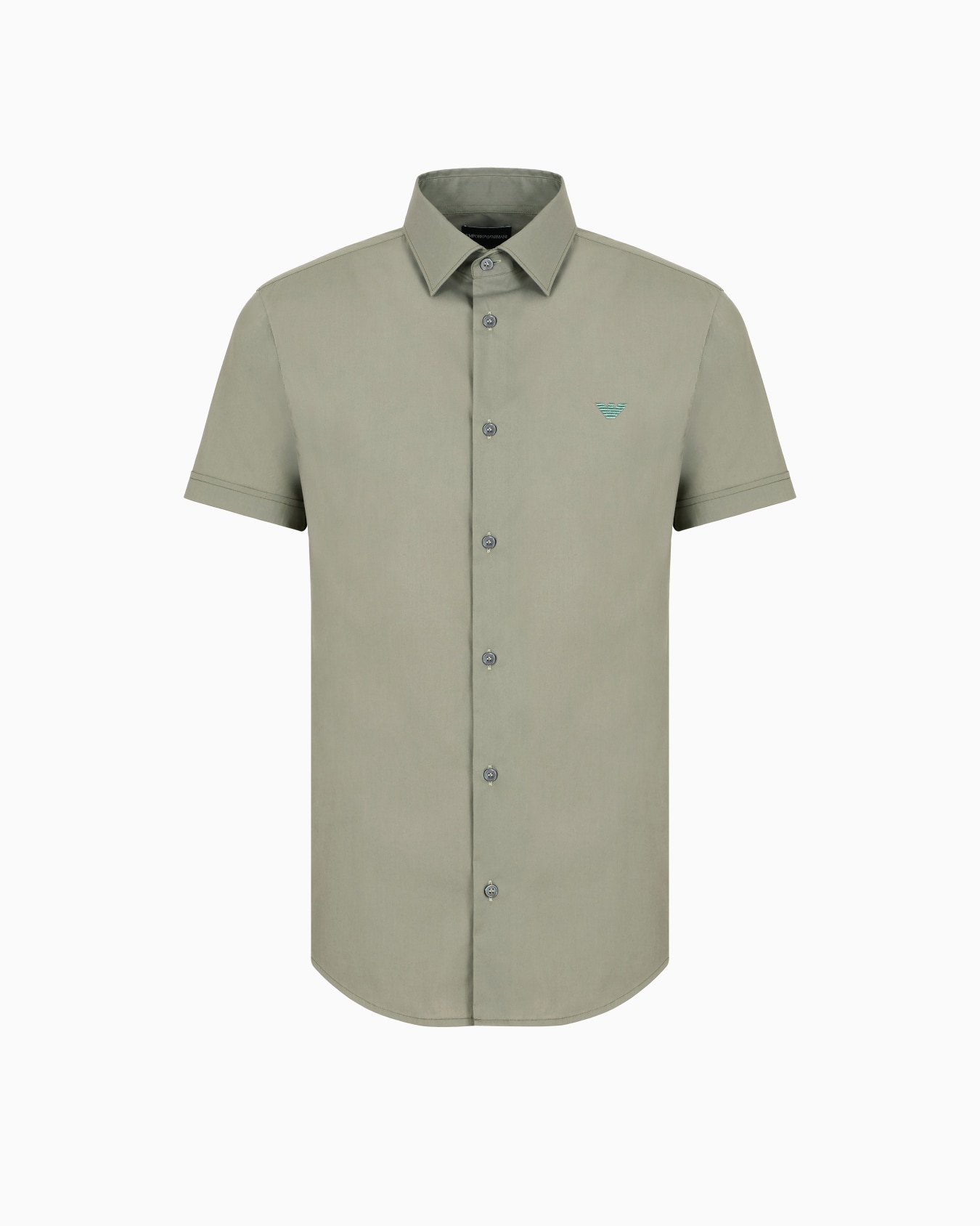 Short-sleeved, stretch nylon-blend shirt Slide 0