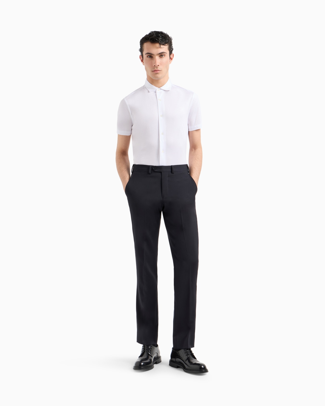 Camisa de manga corta en punto de mezcla de lyocell ASV Diapositiva 1