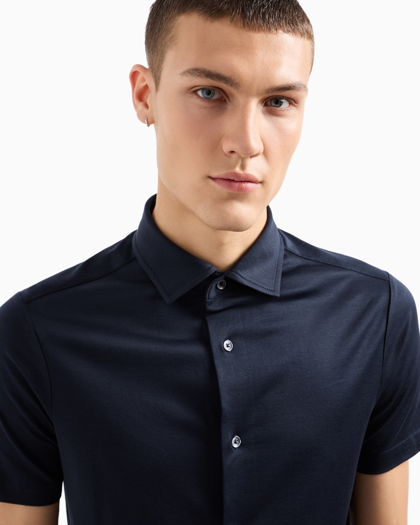 Camisa de manga corta en punto de mezcla de lyocell ASV Diapositiva 4