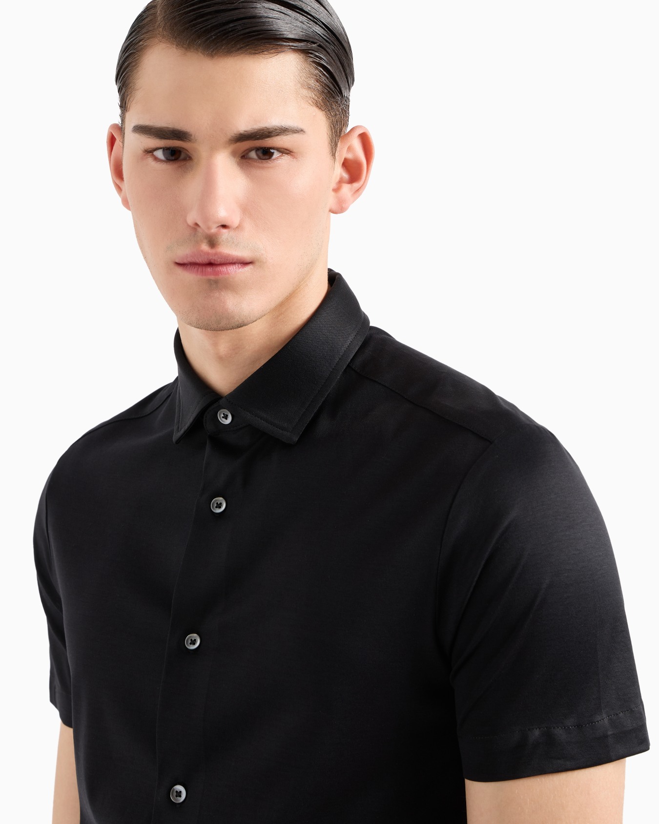 Chemise à manches courtes en jersey mélange lyocell ASV Diapositive 4