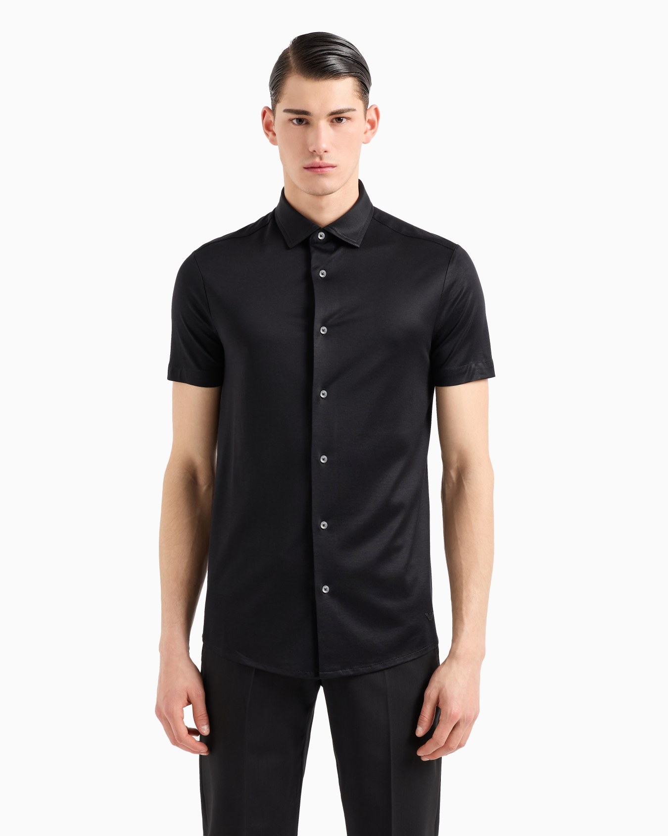 Chemise à manches courtes en jersey mélange lyocell ASV Diapositive 3