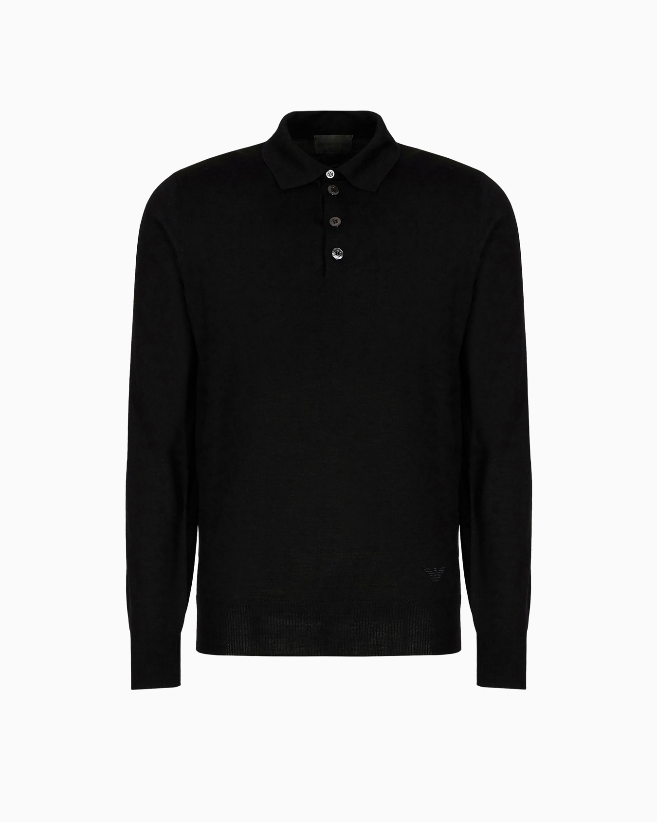 Maglione collo polo in lana vergine Slide 0