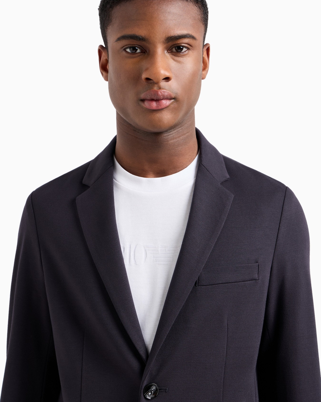 Stitched-jersey single-breasted jacket Slide 4