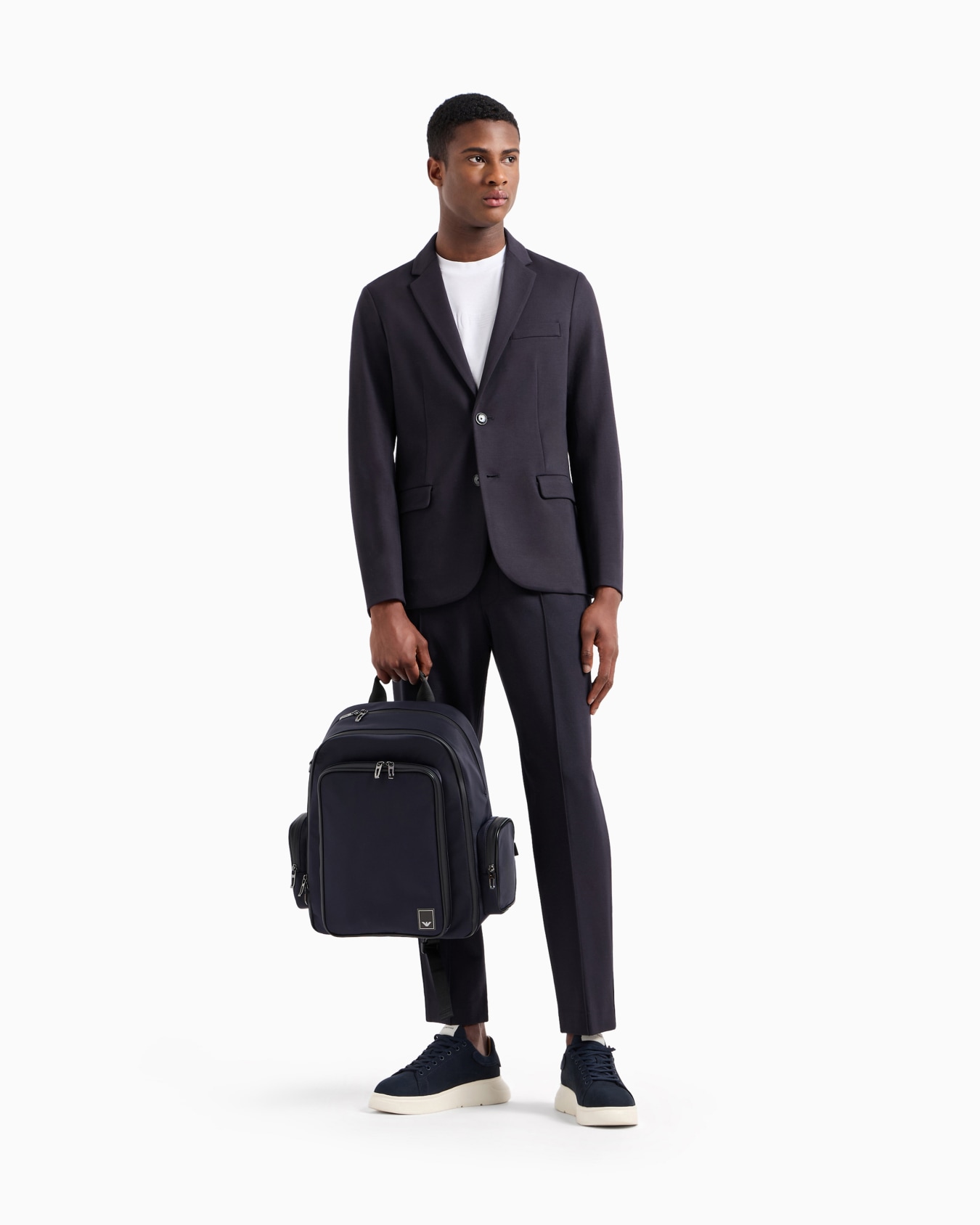 Stitched-jersey single-breasted jacket Slide 1
