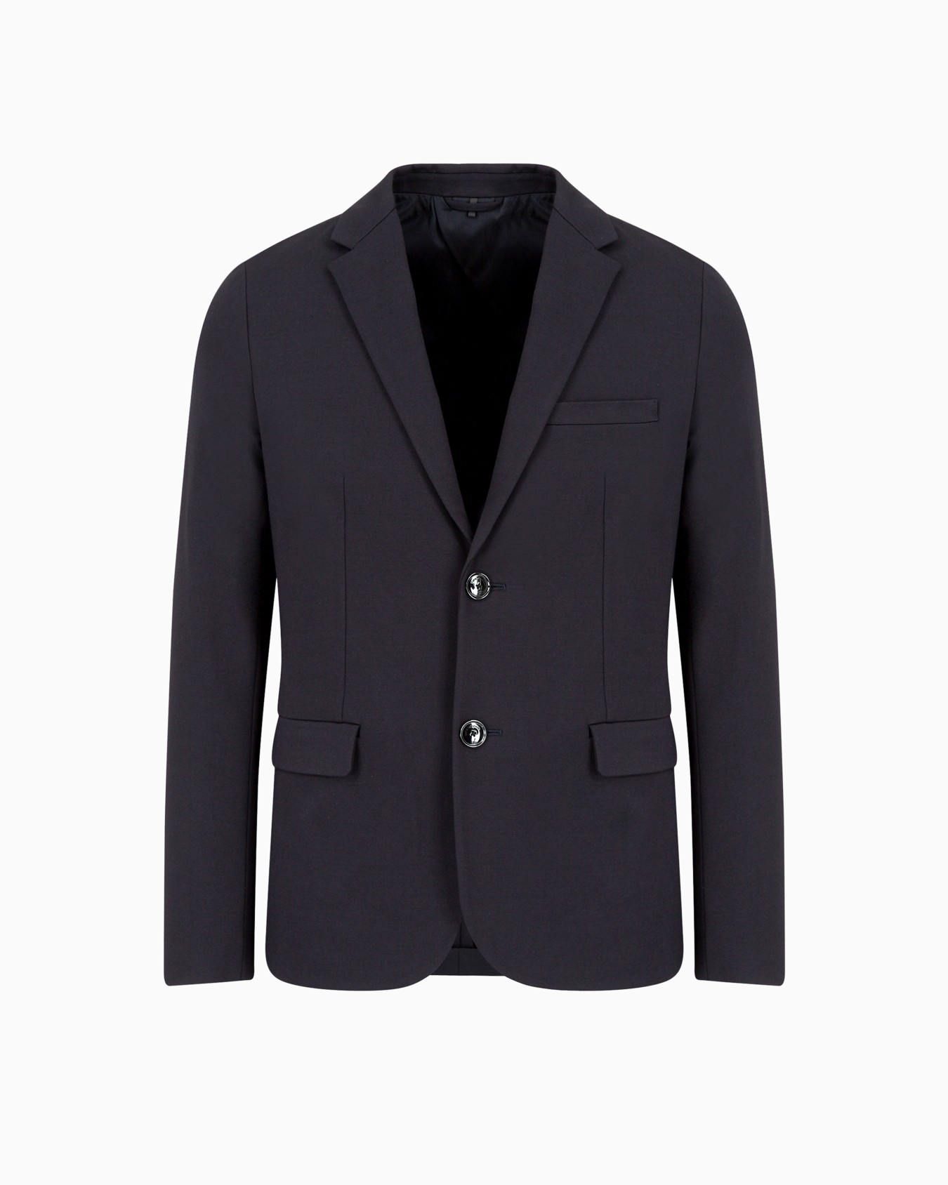 Stitched-jersey single-breasted jacket Slide 0