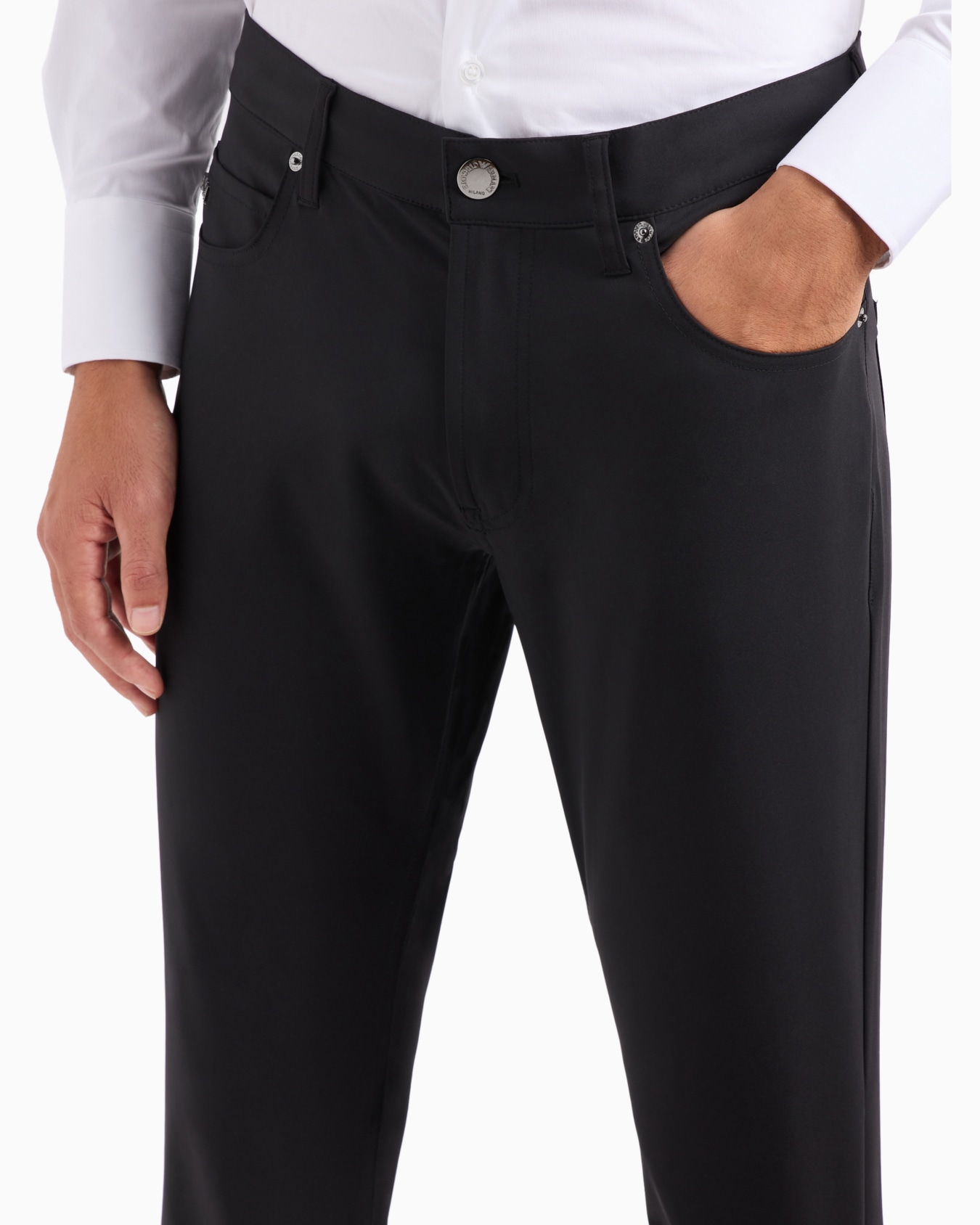 J05 regular-fit, stretch-nylon trousers Diapositiva 4