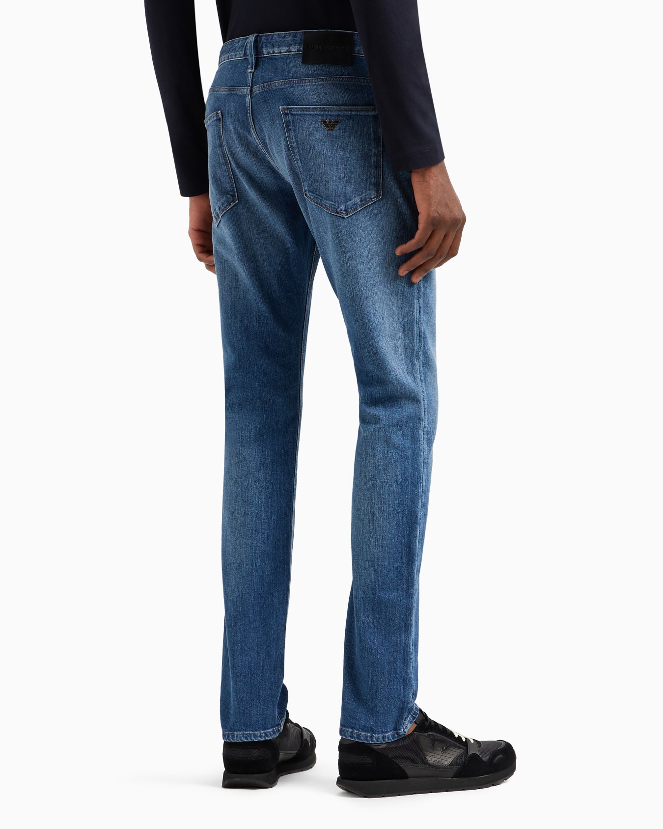 Jean J06 coupe slim en denim sergé chiné confortable 340 g/m2 Diapositive 2